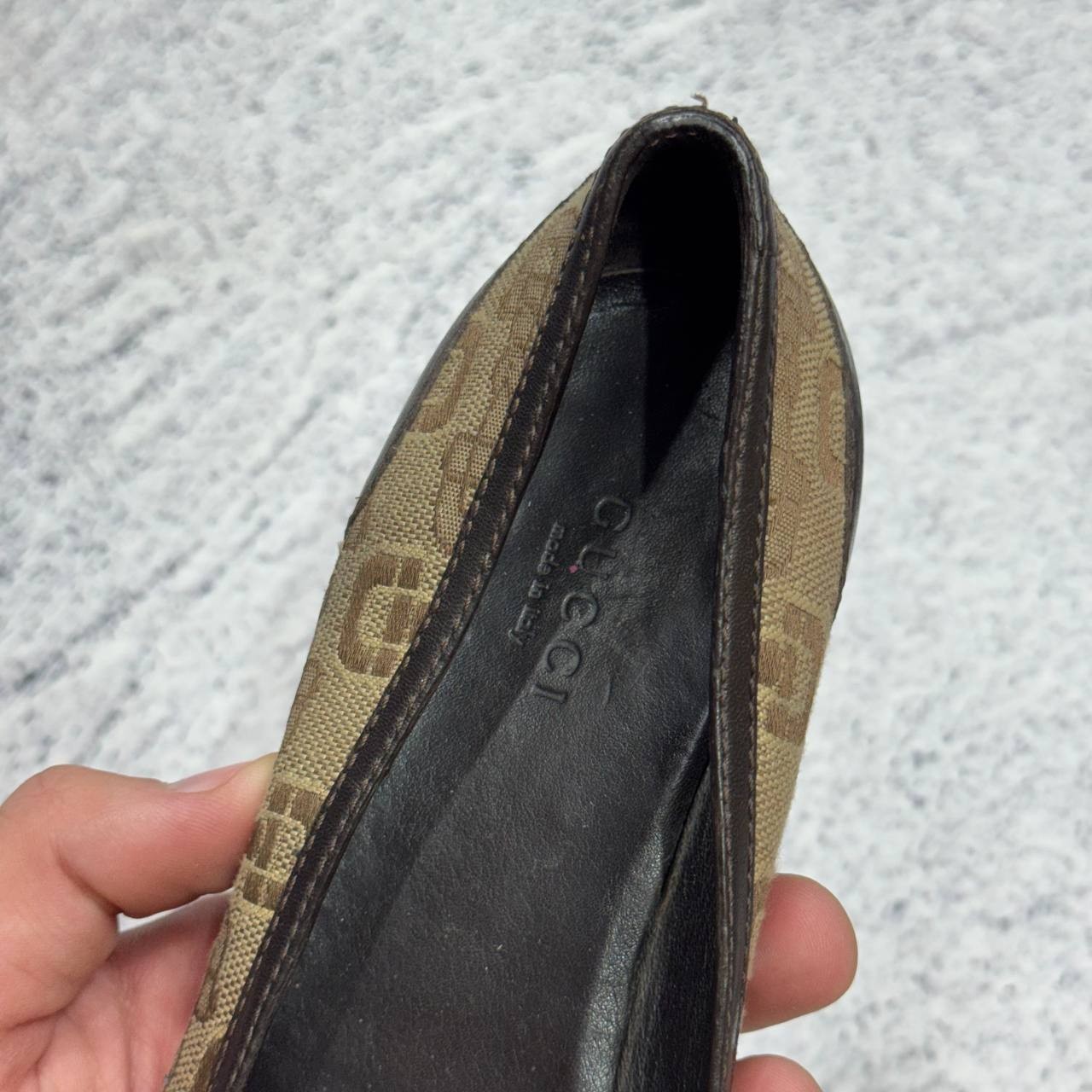Gucci Monogram Flats Ballets Womens Size 36