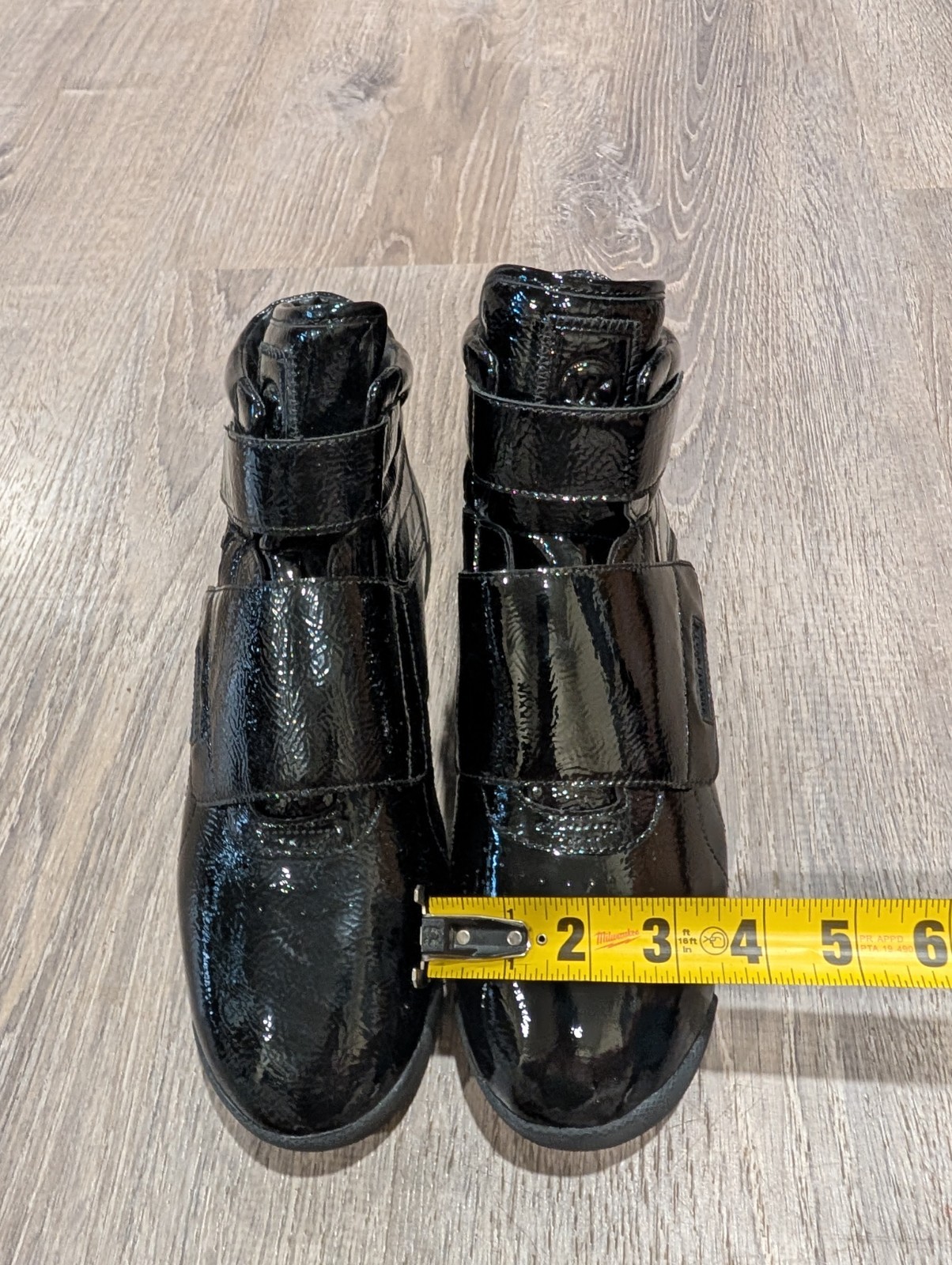 Michael Kors Gentry Black Patent Leather High-Top Wedge Trainer Sneakers 11