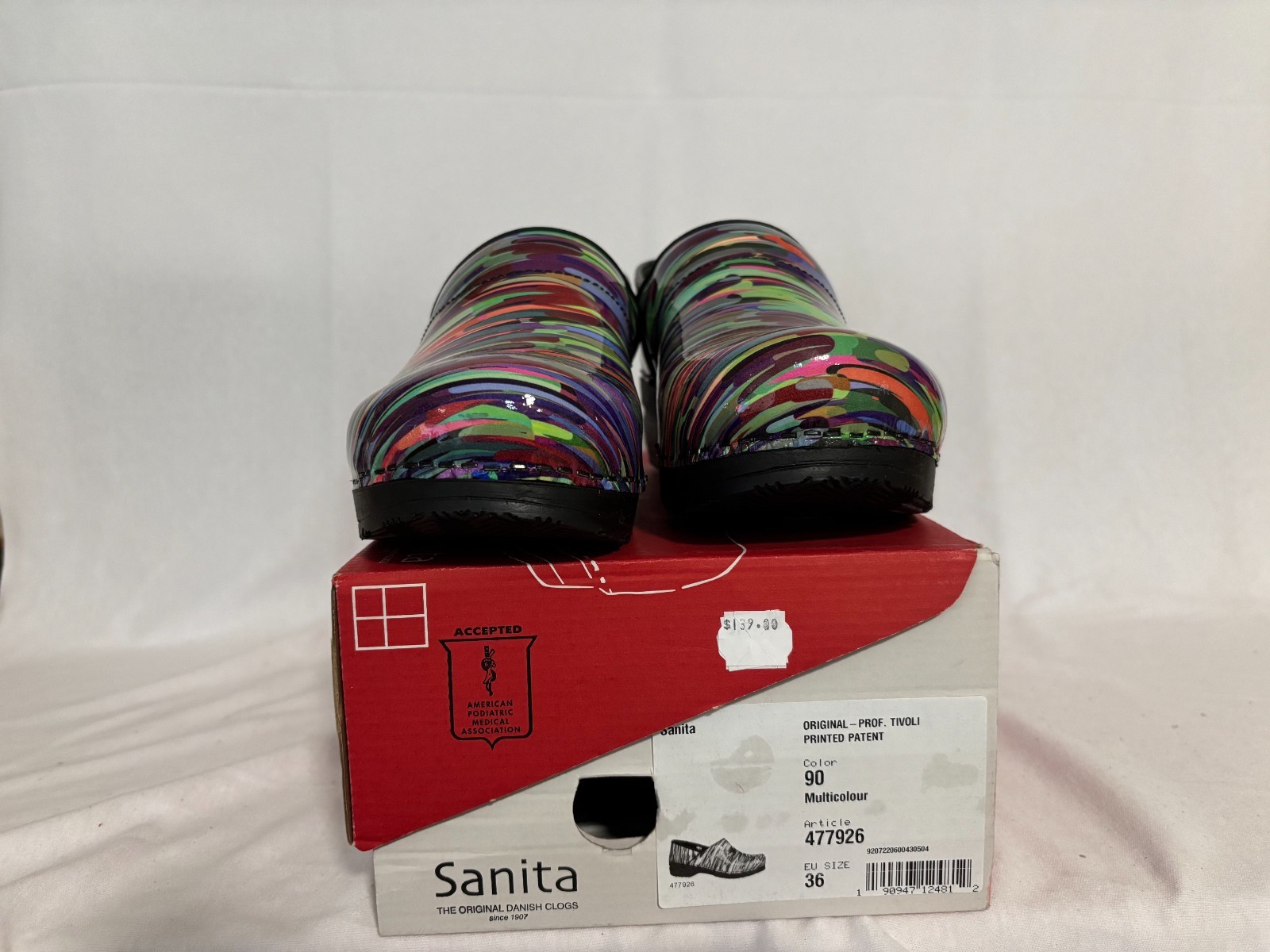 New Sanita Danish Clogs multi-colored EU 36 USA size 6