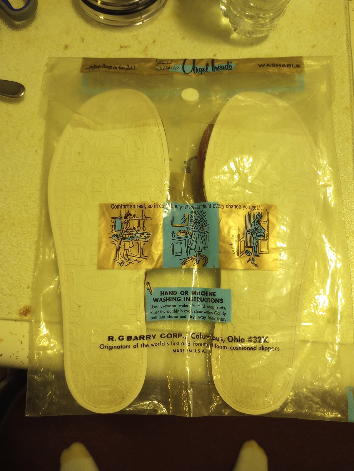 Vintage House Slippers Angel Treads Boutique Barry Womens Size 8-9