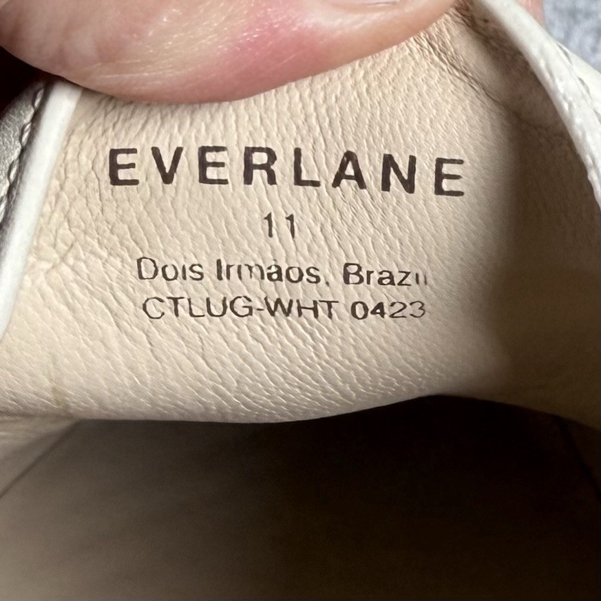 EVERLANE The Lug Sole Loafer 9.5 Chunky Parchment Cream Ivory Leather Platform