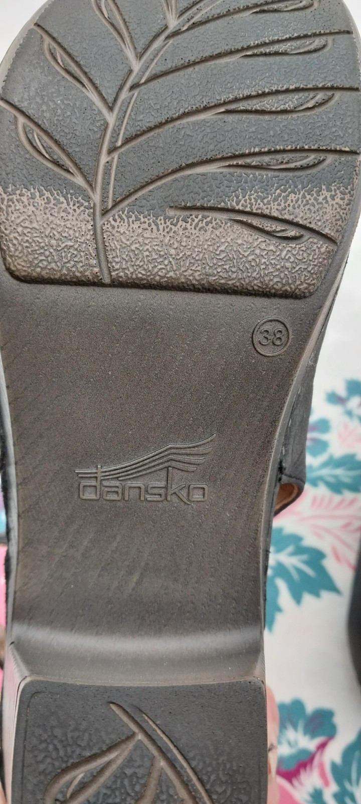 Dansko Black Slip-On Clogs with Adjustable Heel Strap