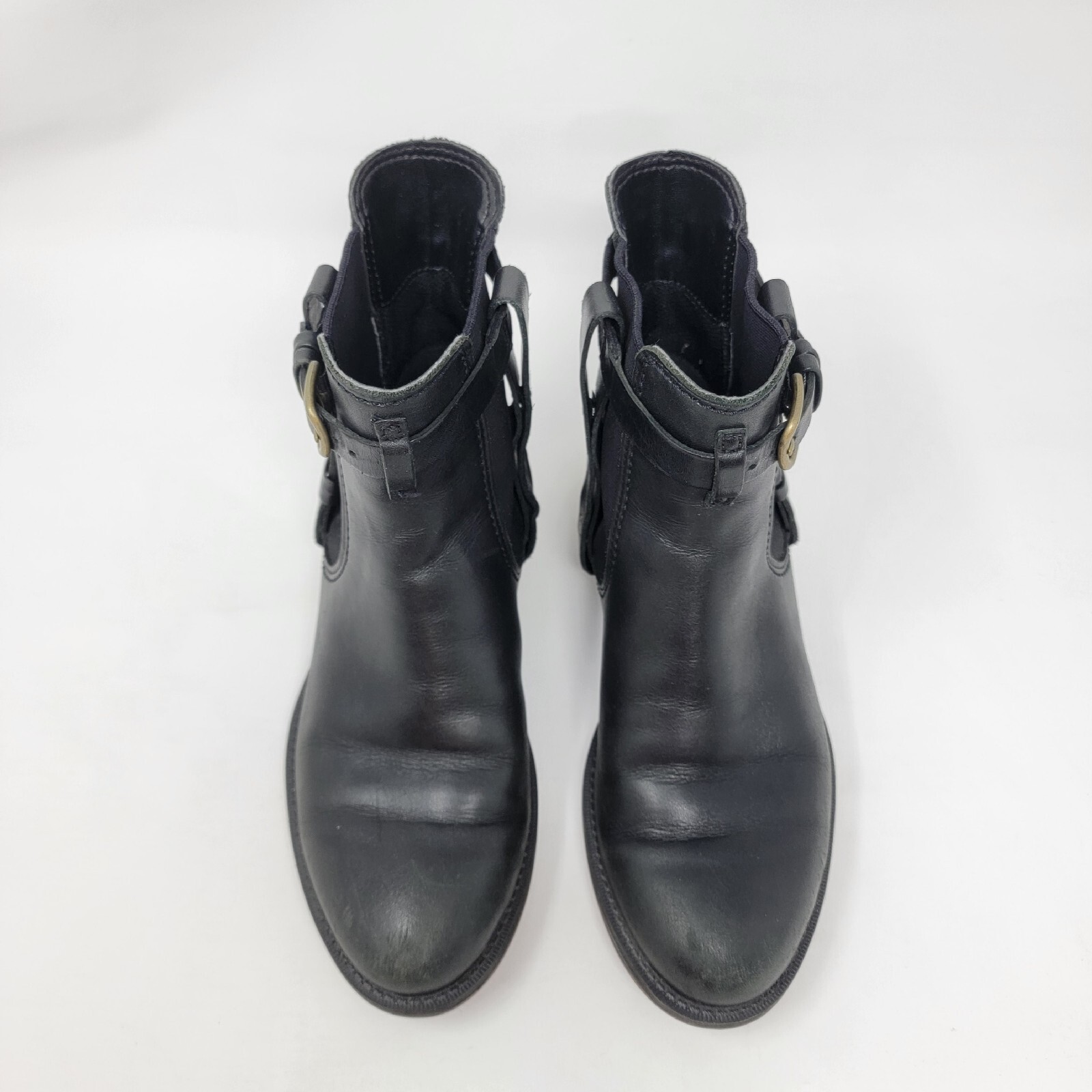 ECCO Saunter Women’s Size 35 EU 4/4.5 US Leather Cross Strap Zip Ankle Boots
