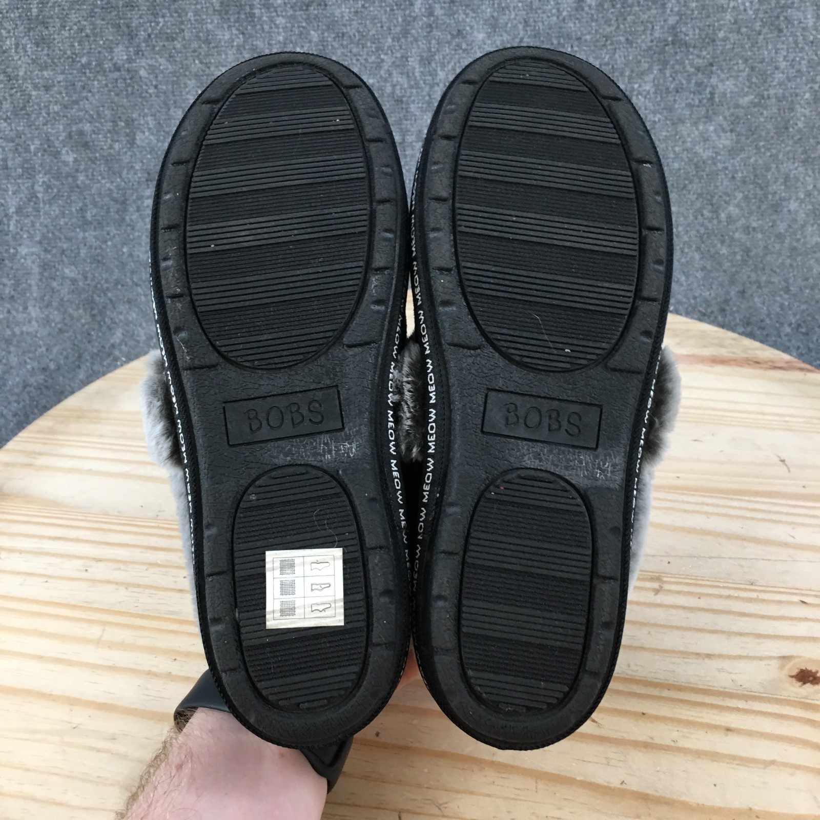 Bobs From Skechers Too Cozy Meow Pajamas Slippers Womens 7 Slip On Black NEW