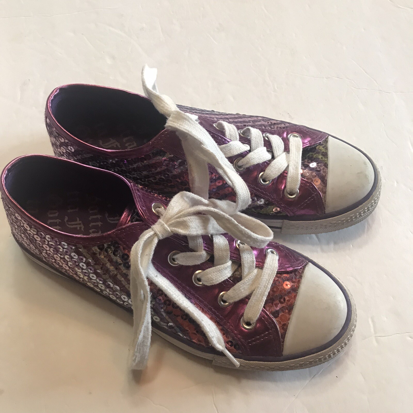 Gotta Flurt CA-Glitz Low Pink Sequin Shoes Sneaker Womens US 6.5