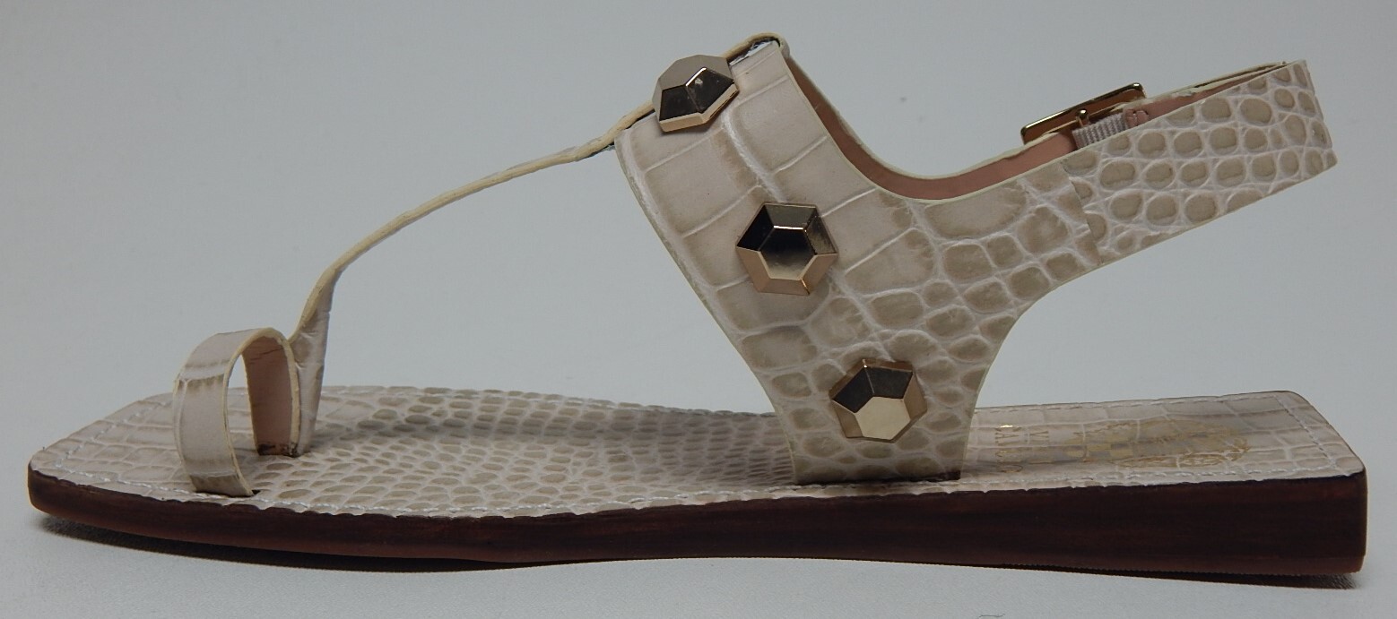 Vince Camuto Dailette Size 6.5 M EU 37 Women’s Leather Sandals Light Taupe Croco