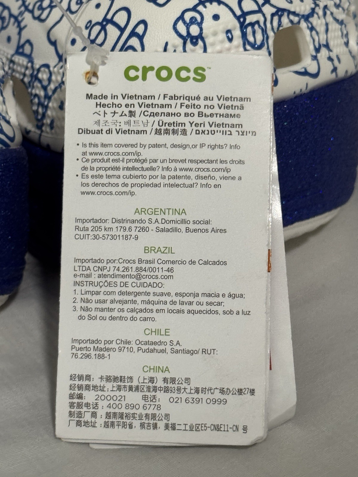 Crocs Hello Kitty 50th Siren Clog M9 W11 Blue White High Heel Jibbitz New NWT