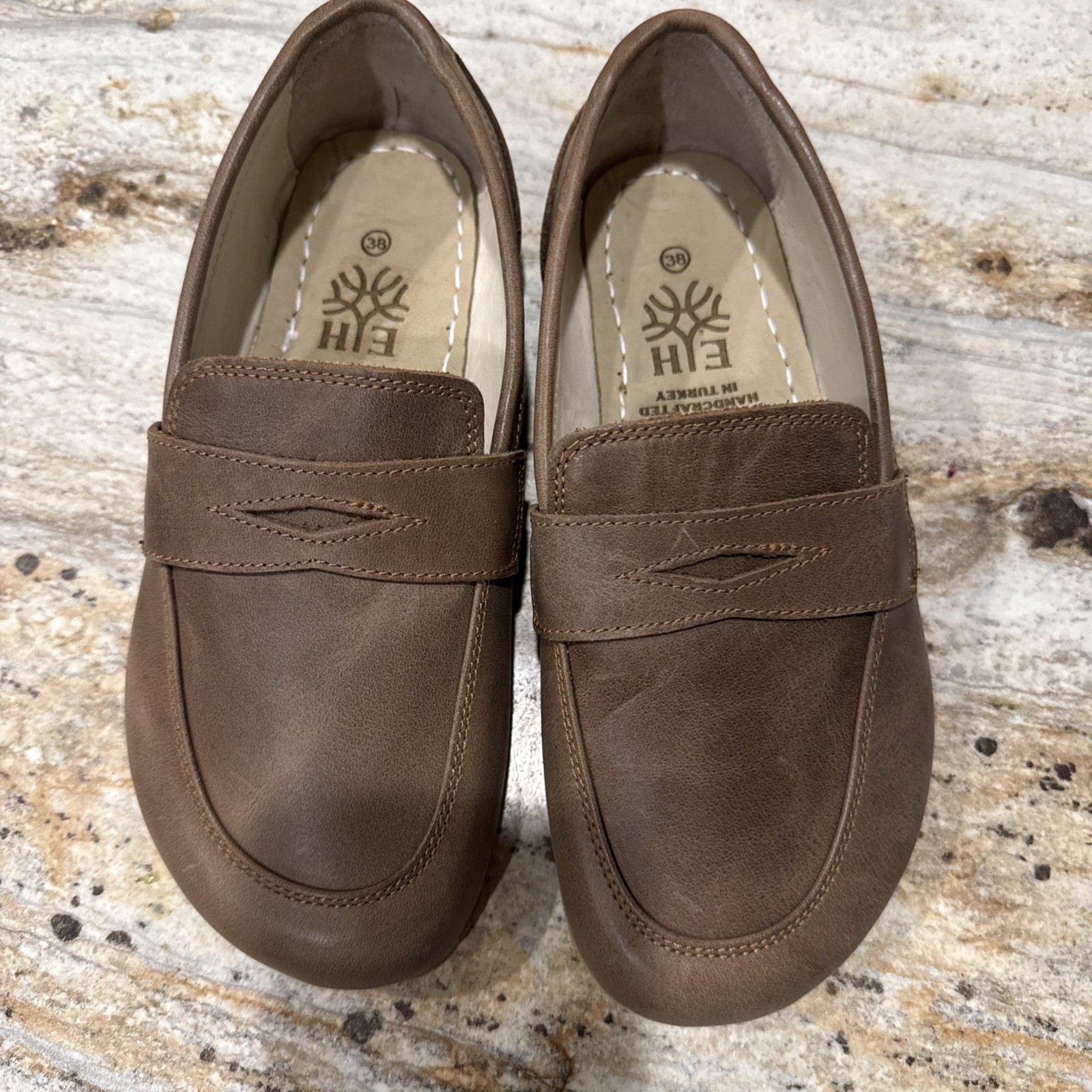 Earthing Harmony Women’s Loafers Grounding Barefoot Brown Sz 38 US 7-7.5