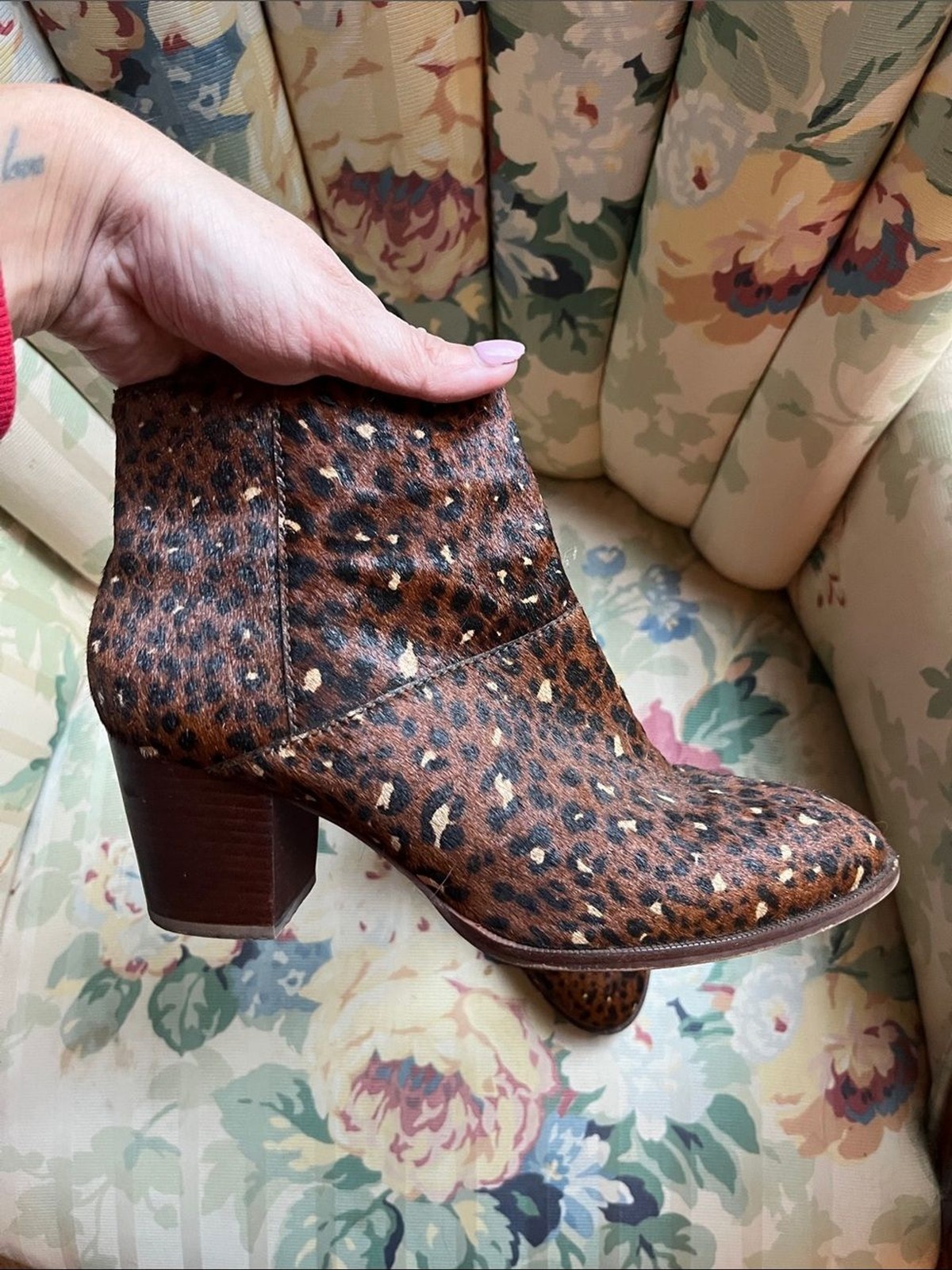 Madewell Leopard-Print Ankle Boots – Brown & Black