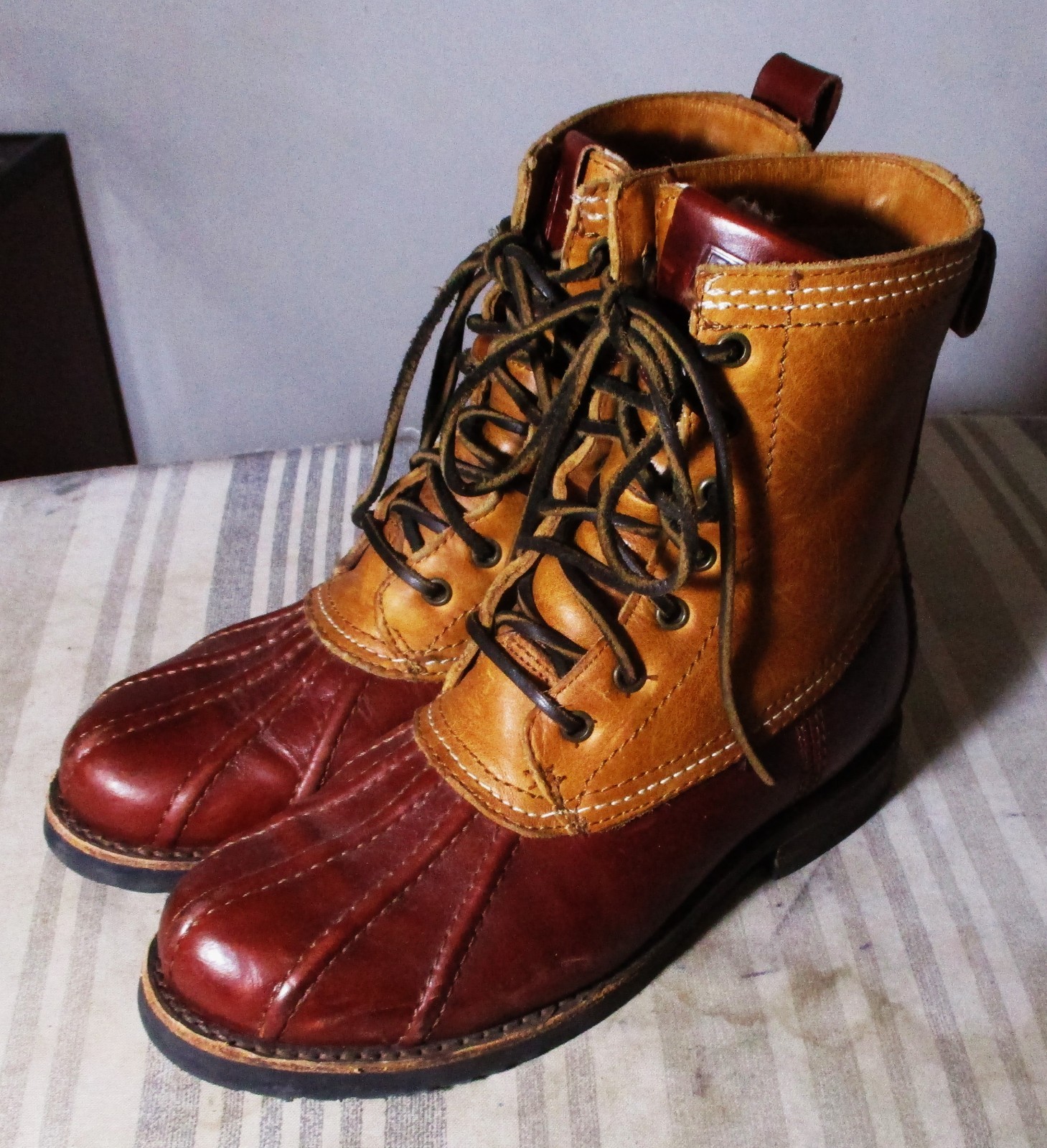FRYE Brown 100% Leather Lace-Up Boots Women’s Size 6.5 B
