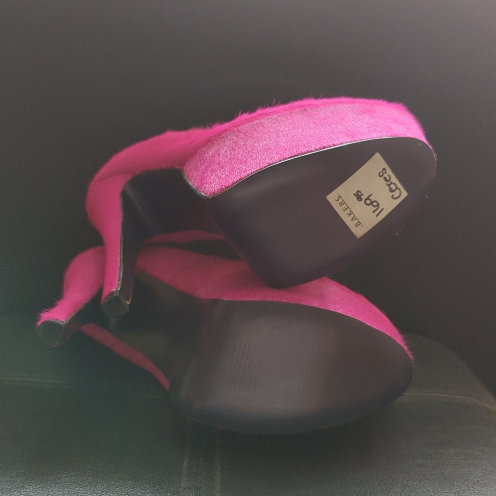 London Trash Ceres Platform Pony Hair Hot Pink Leather Pumps Sexy Heels NWT