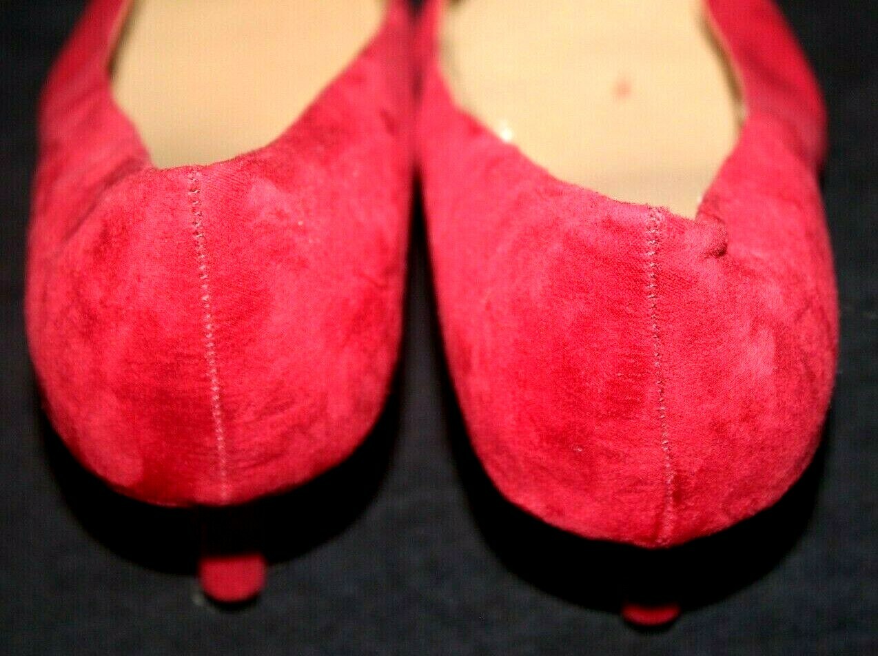Attention Women’s Red Zoey Faux Suede Dress Shoes Pick your Size