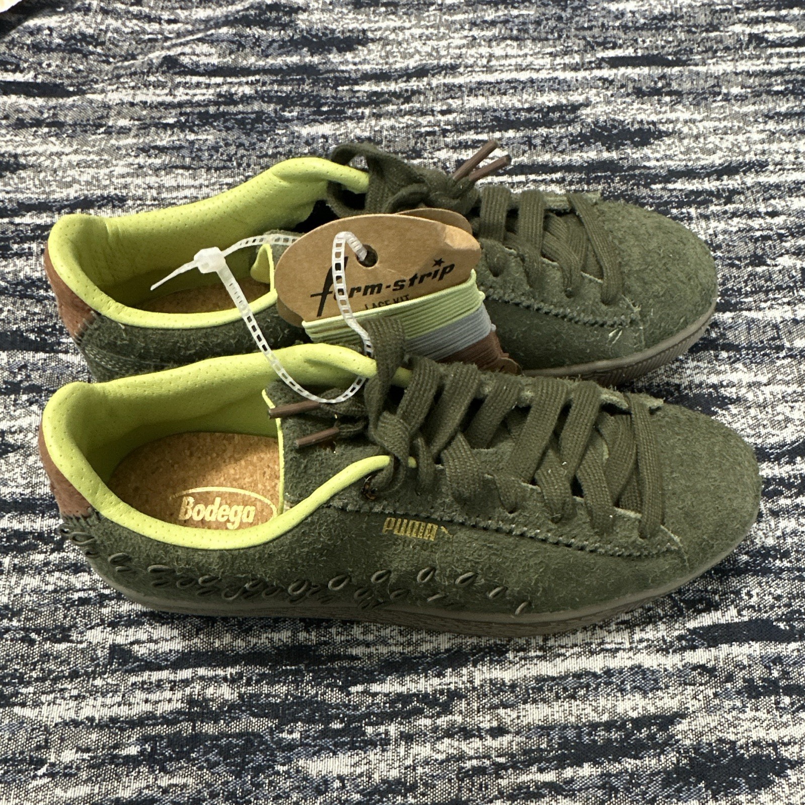 PUMA Bodega Low Top Men’s Green Moss Lace-Up Athletic Sneakers Size 9.5