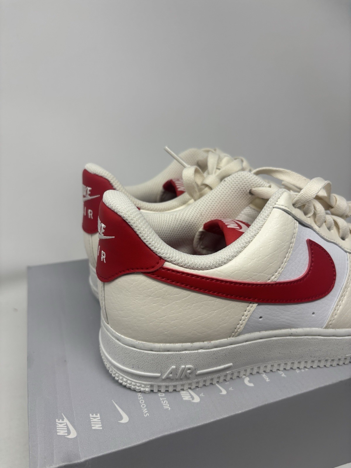 Nike Air Force 1 ‘07 Next Nature Ivory Red White DC9486-109 Women’s Size 7.5