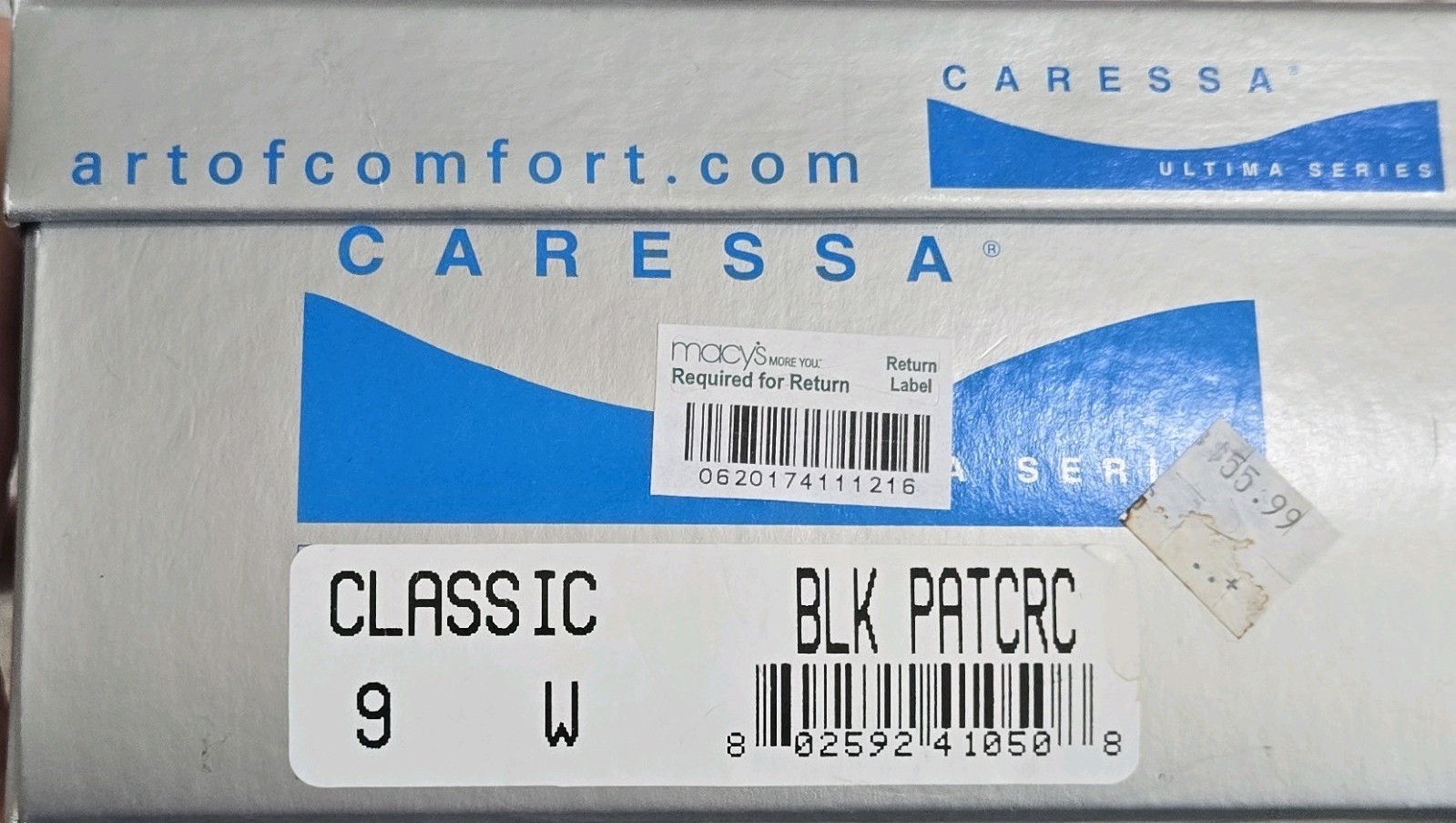 Caressa Ultima Series Classic BLK PATCRC Black Patent Croc Block Heel Shoes 9W