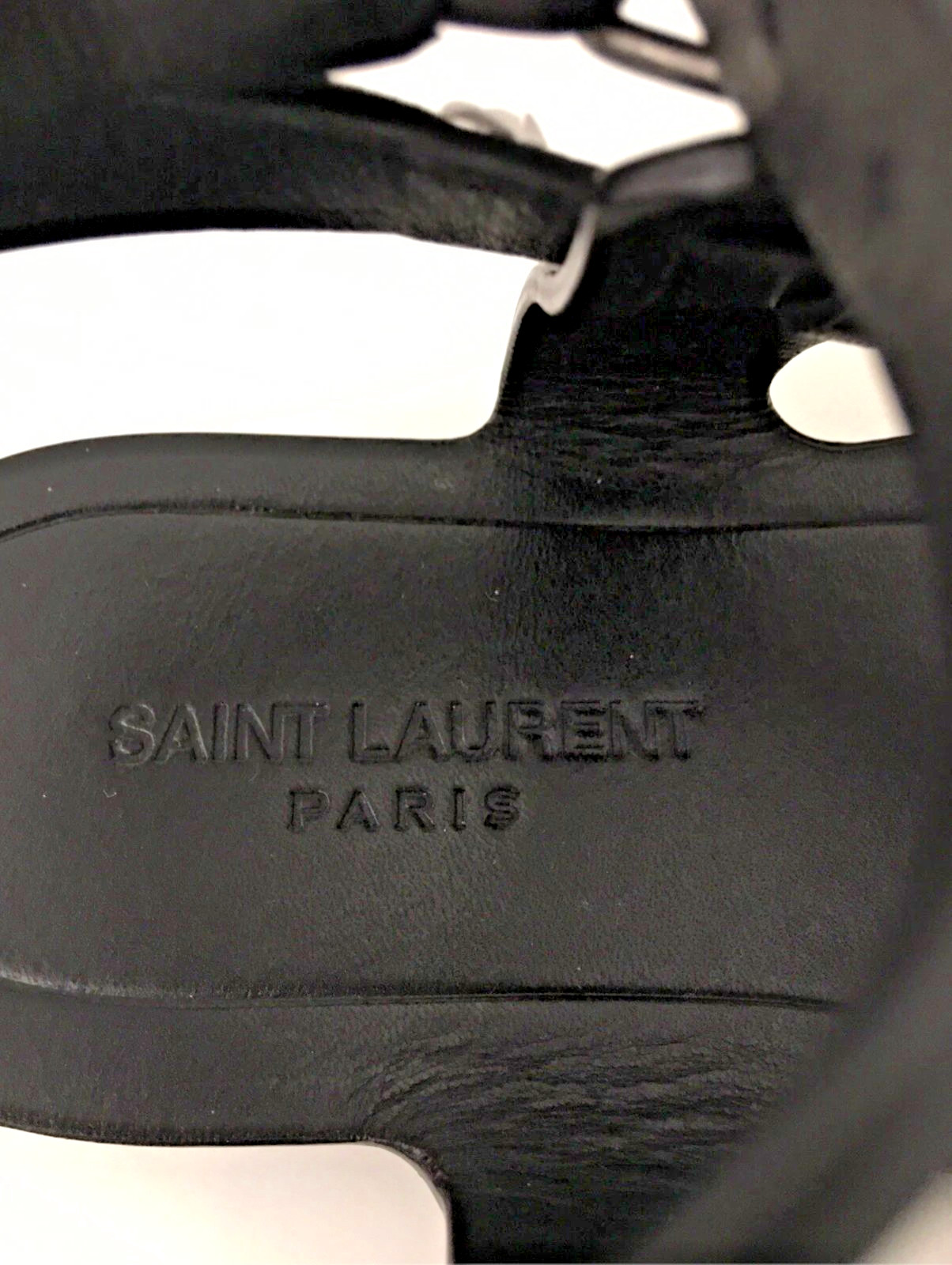 NEW SAINT LAURENT CULVER BLACK LEATHER GLADIATOR BUCKLE SANDALS SIZE IT 36 | US