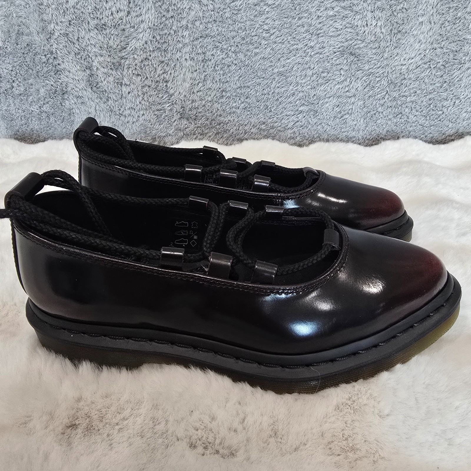 Dr. Martens Elphie II Cherry Red Arcadia Leather Ballet Inspired Women’s Size 7