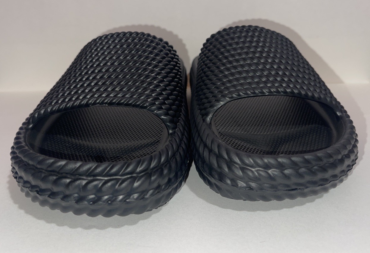 MIA BLK EVA Mismatch Slides Women Left 7 Right 8 Black Sandals House Shoes