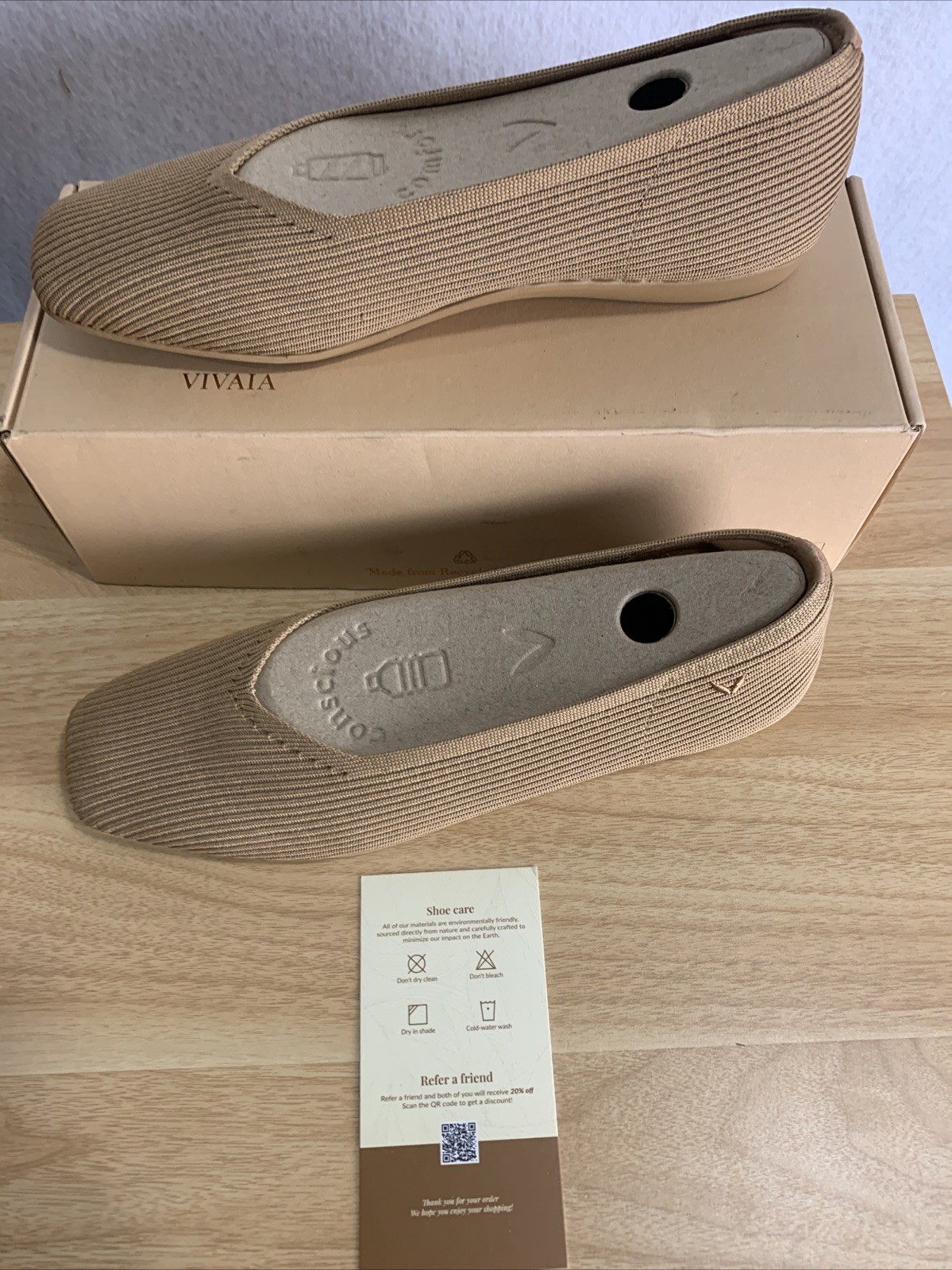 VIVAIA MARGOT ULTRA LIGHT Nutmeg FLATS WOMEN’S Sz 41 10US