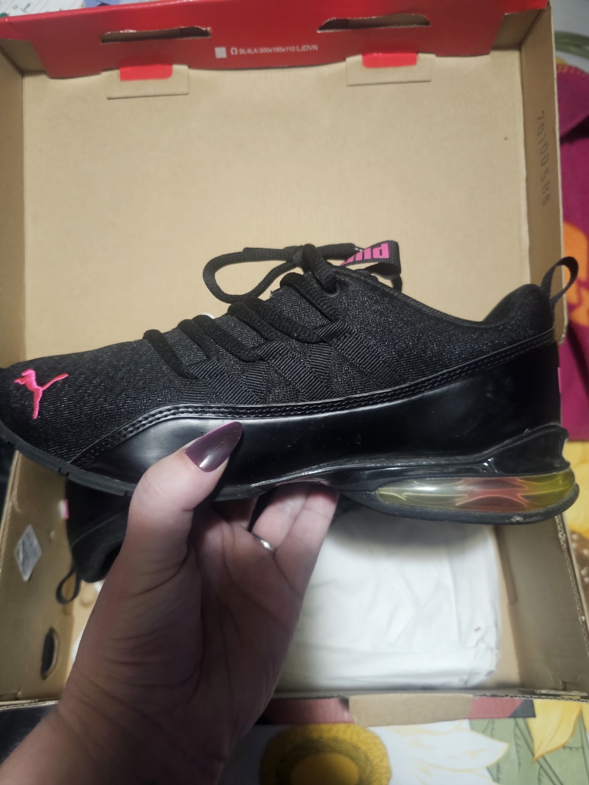 PUMA Rainbow Sneakers Black/Luminous Pink SoftFoam+ 194482-01