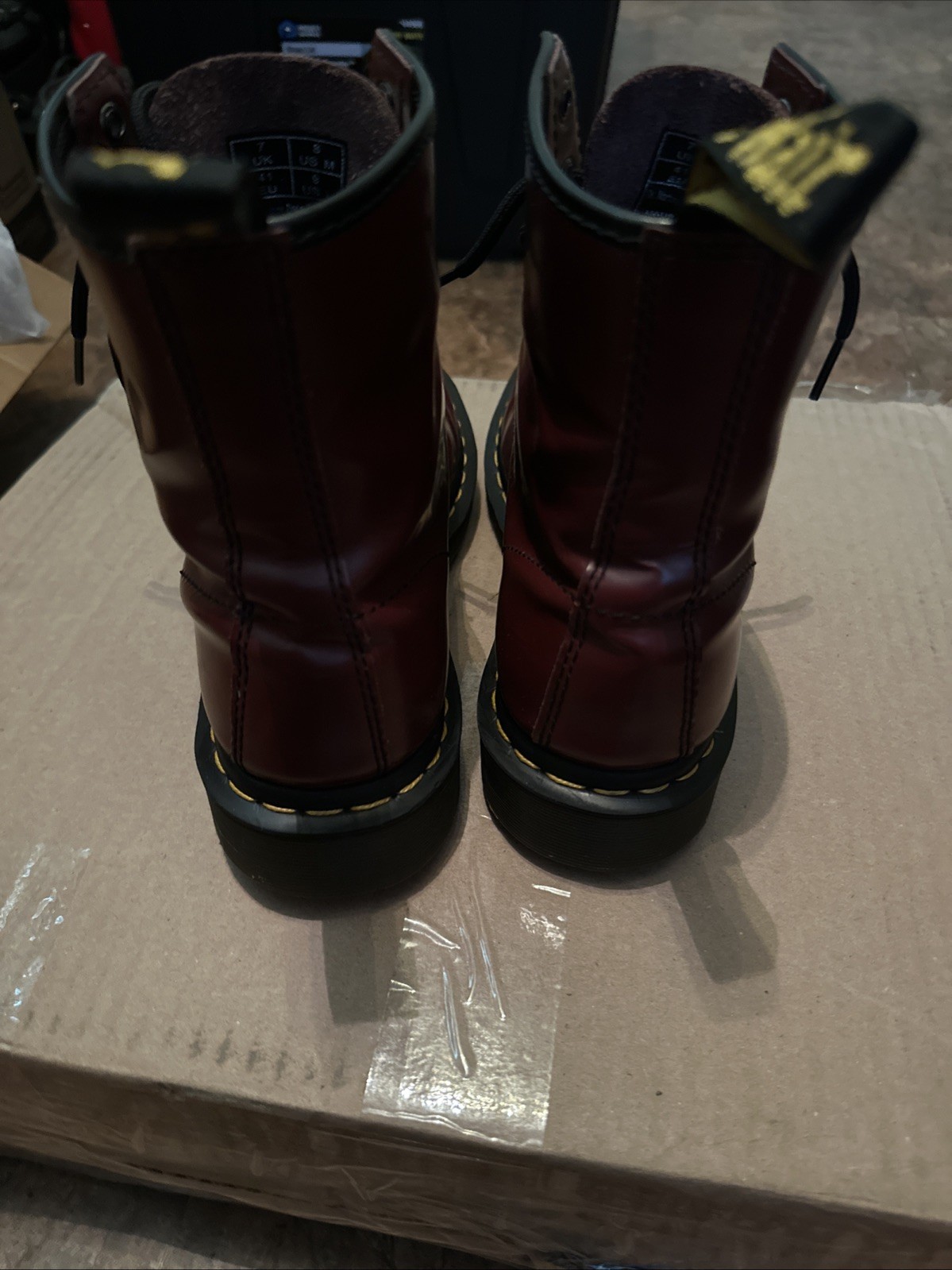 Doc Martens 1460 Oxblood Burgundy Original Leather Combat Boot sz Men 8