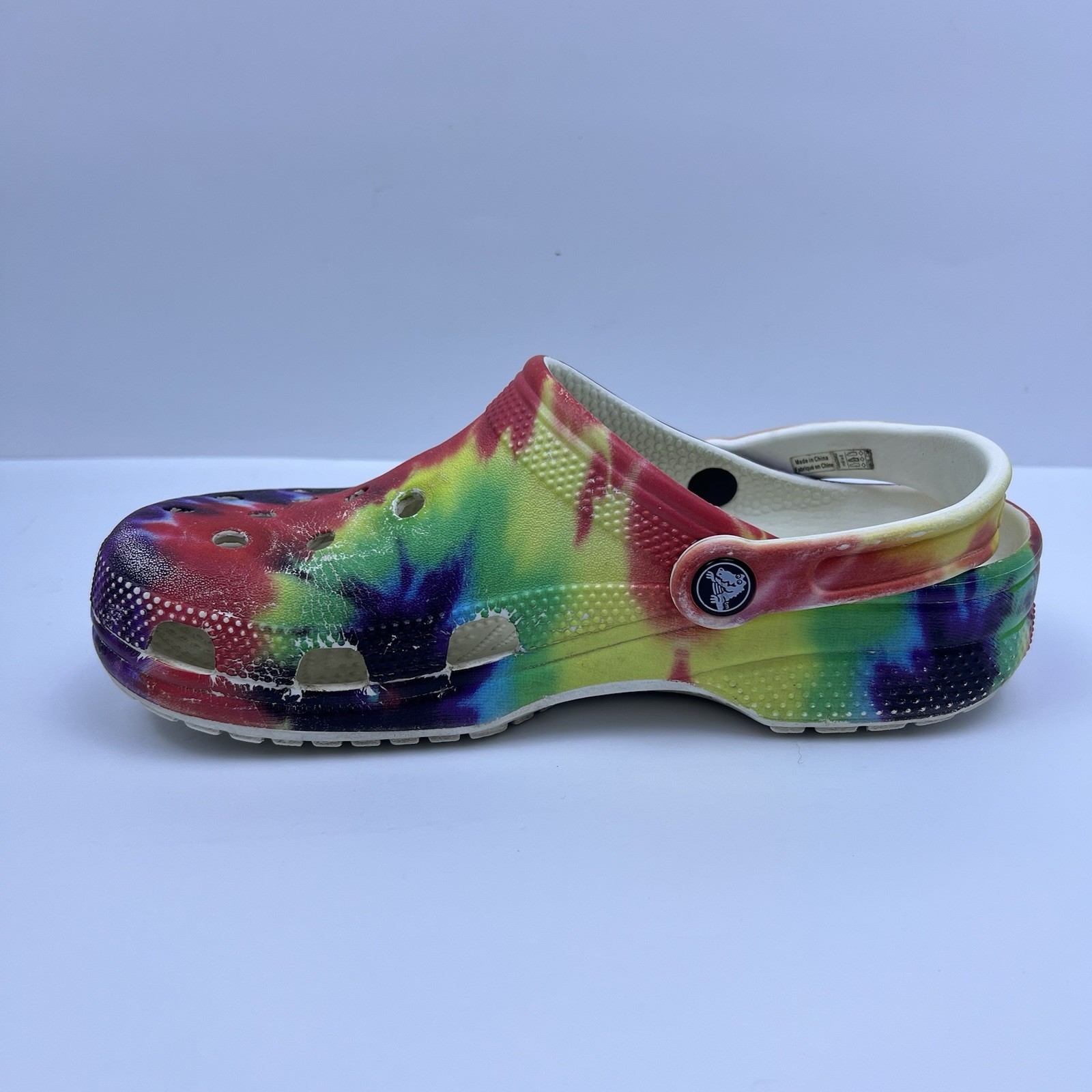 Crocs Classic Clog Unisex Tie Dye Multi Color Graphic 205453-90H Women’s Size 8