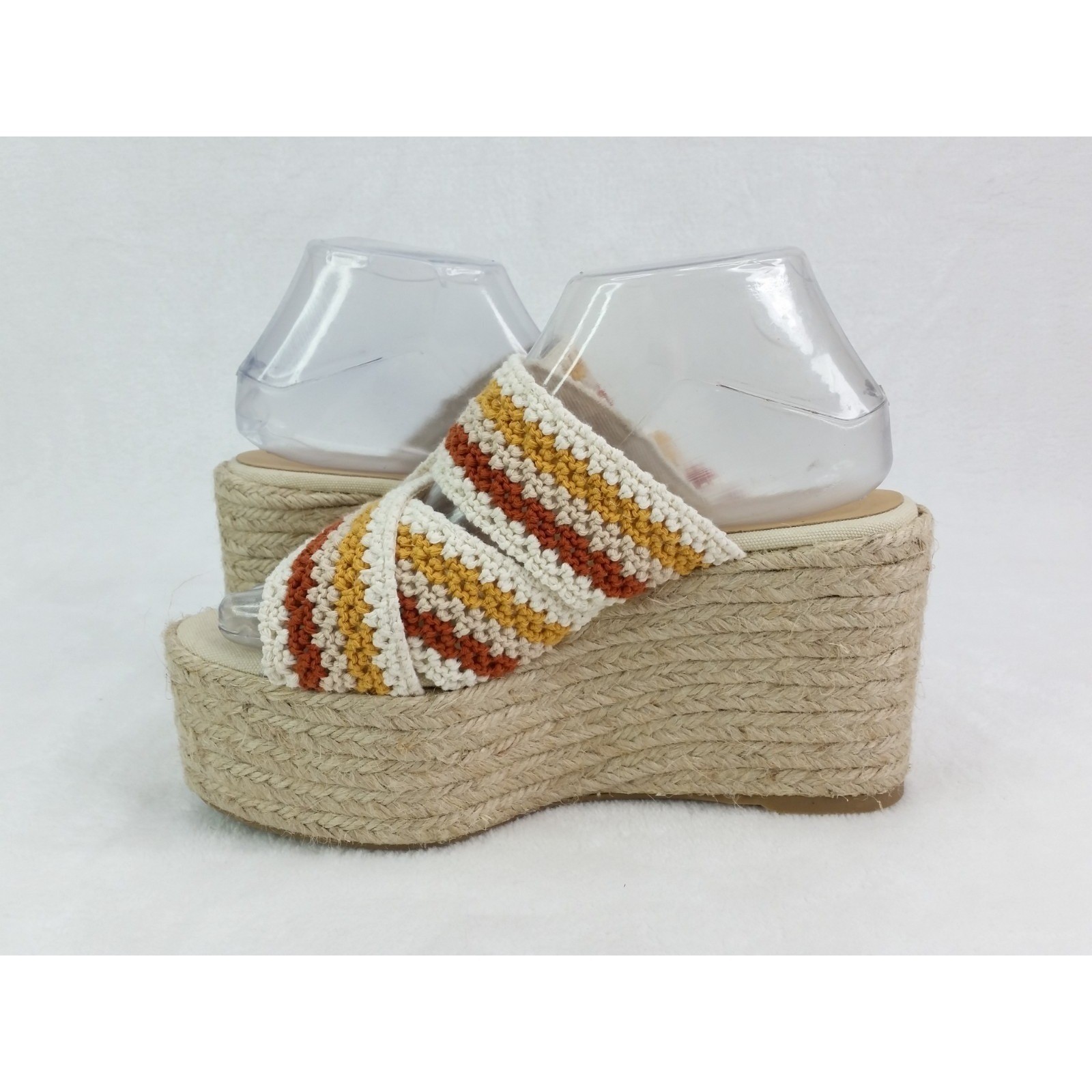 Castañer Elegant Cream Espadrille Wedge Sandals EU 39 US 7.5 Castaner Shoes