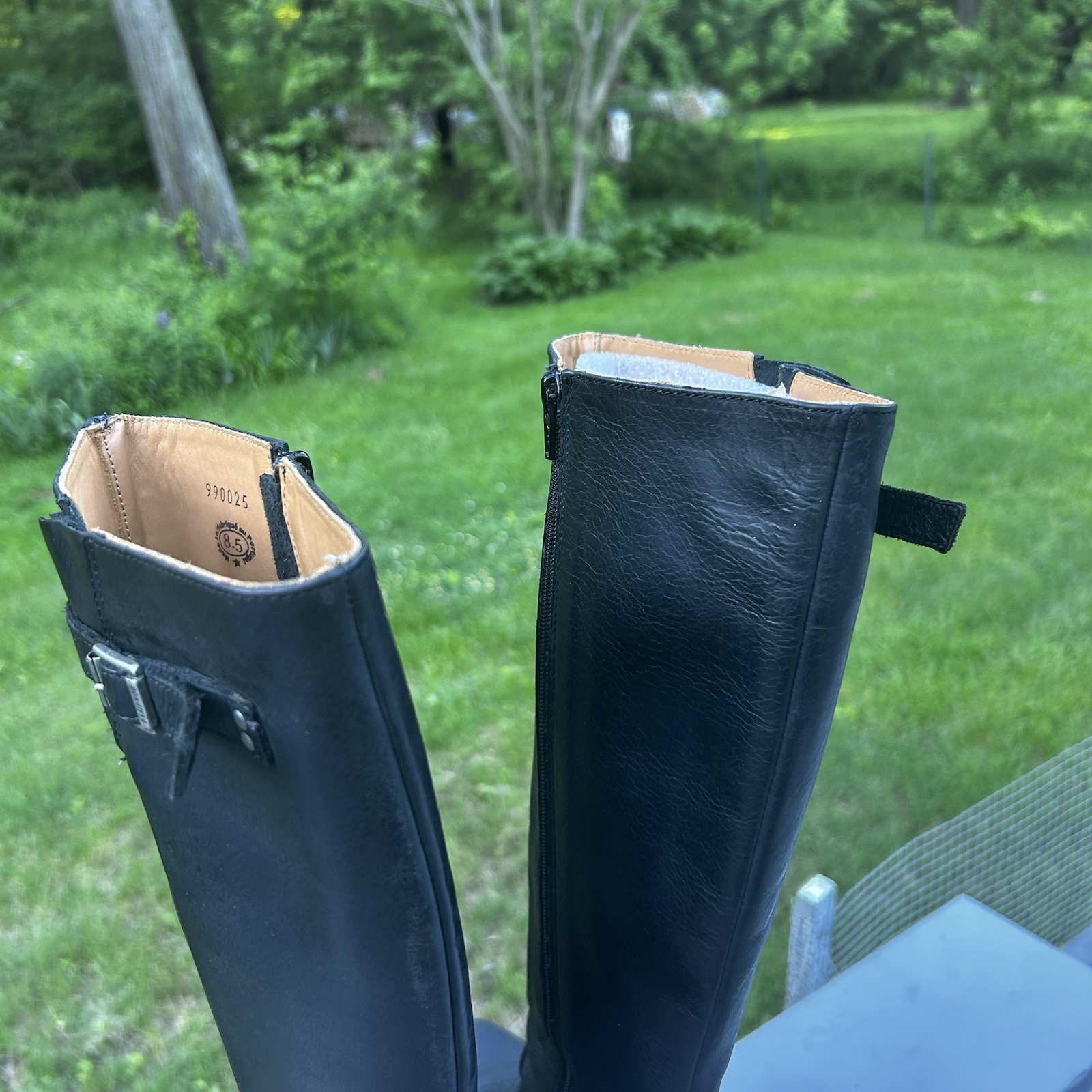 John Fluevog Adriana Luna Tall Buckled Leather Riding Boots *SEE SIZE NOTES!*