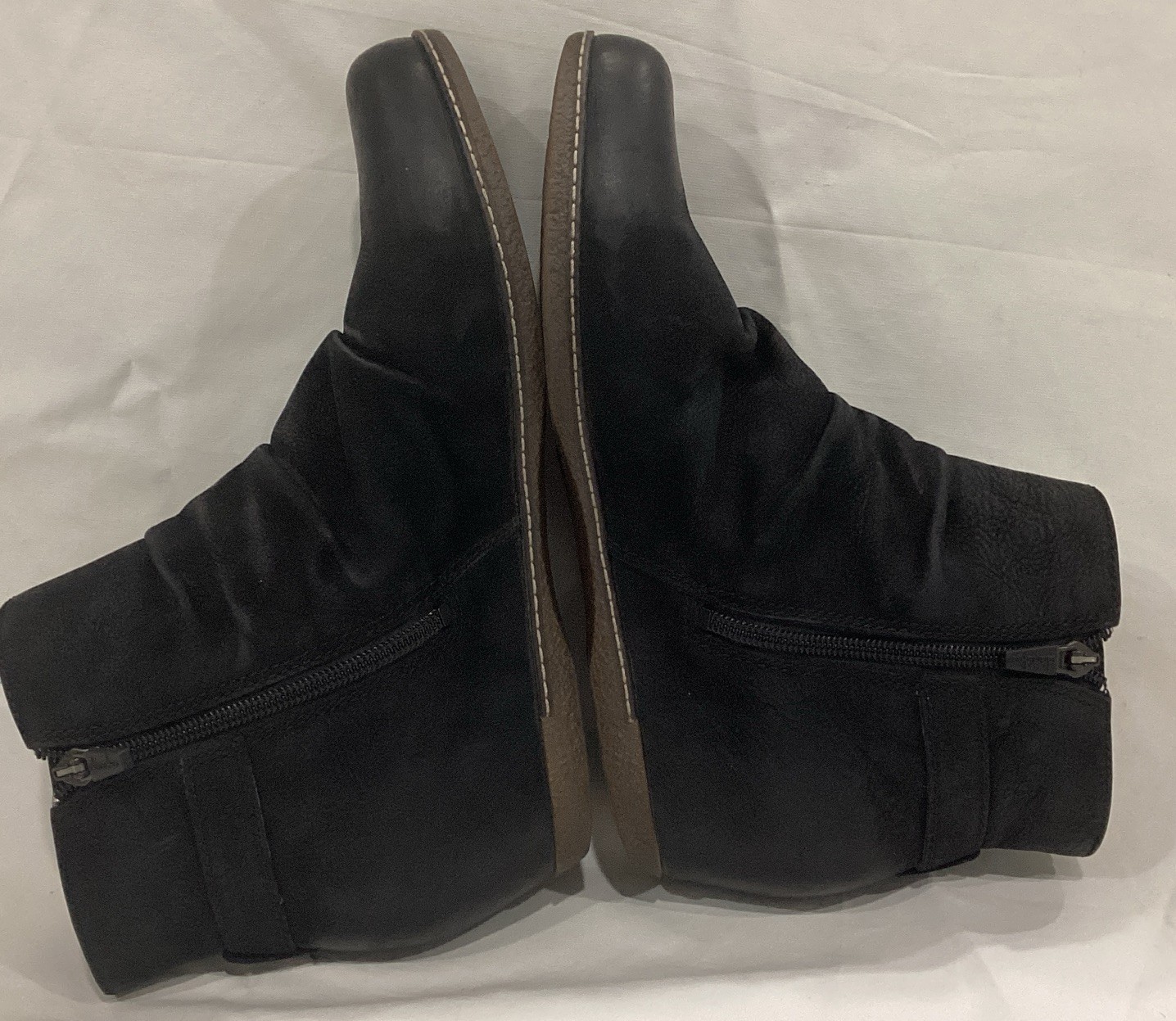 Dansko Women Lia Ankle Nubuck Leather Wedge Heels Boots shoes sz 40/9.5-10
