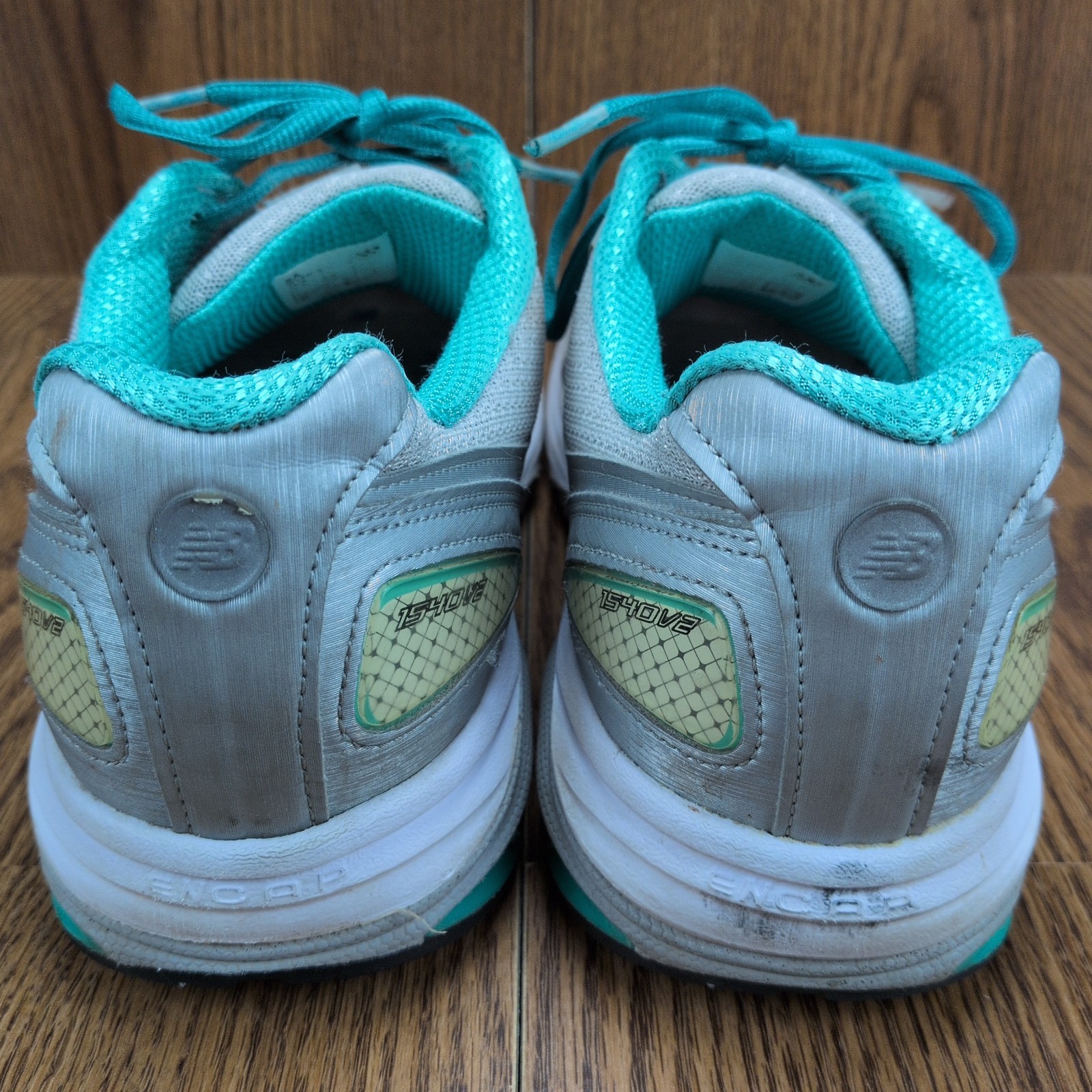 New Balance 1540 v2 Sneakers Womens Size 13 Gray Teal Trim W1540SG2 Used Running