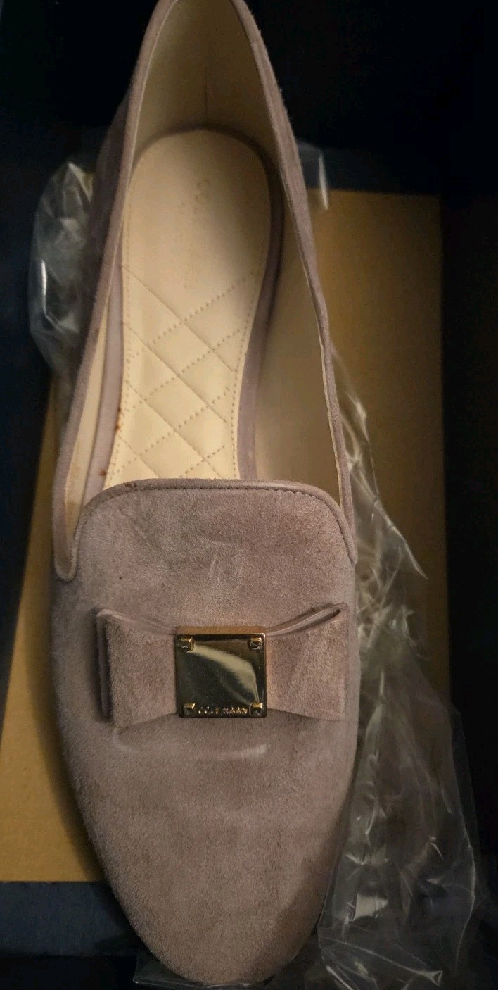 Estate Sale- Cole Haan Tali Bow Loafer Twilight Mauve Suede 11B Pre-owned w/box