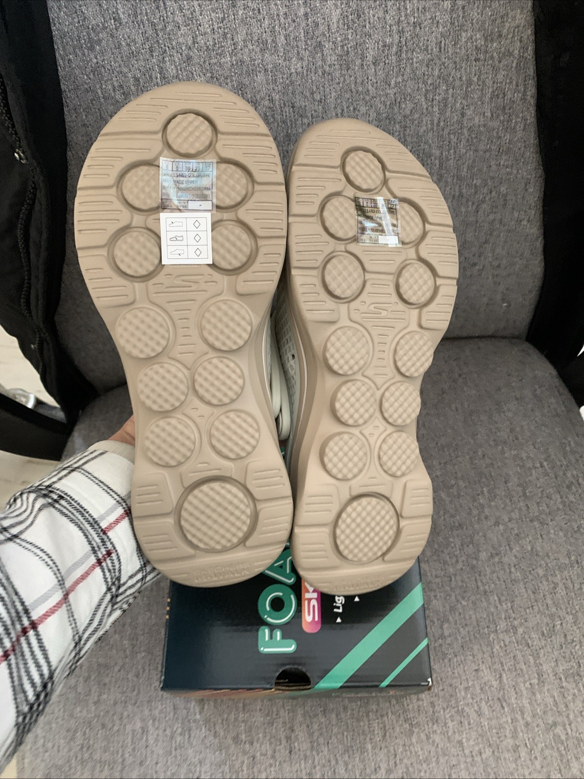 Pick Size – Skechers 111482 Women’s Taupe Foamies Arch Fit Slip On Clogs