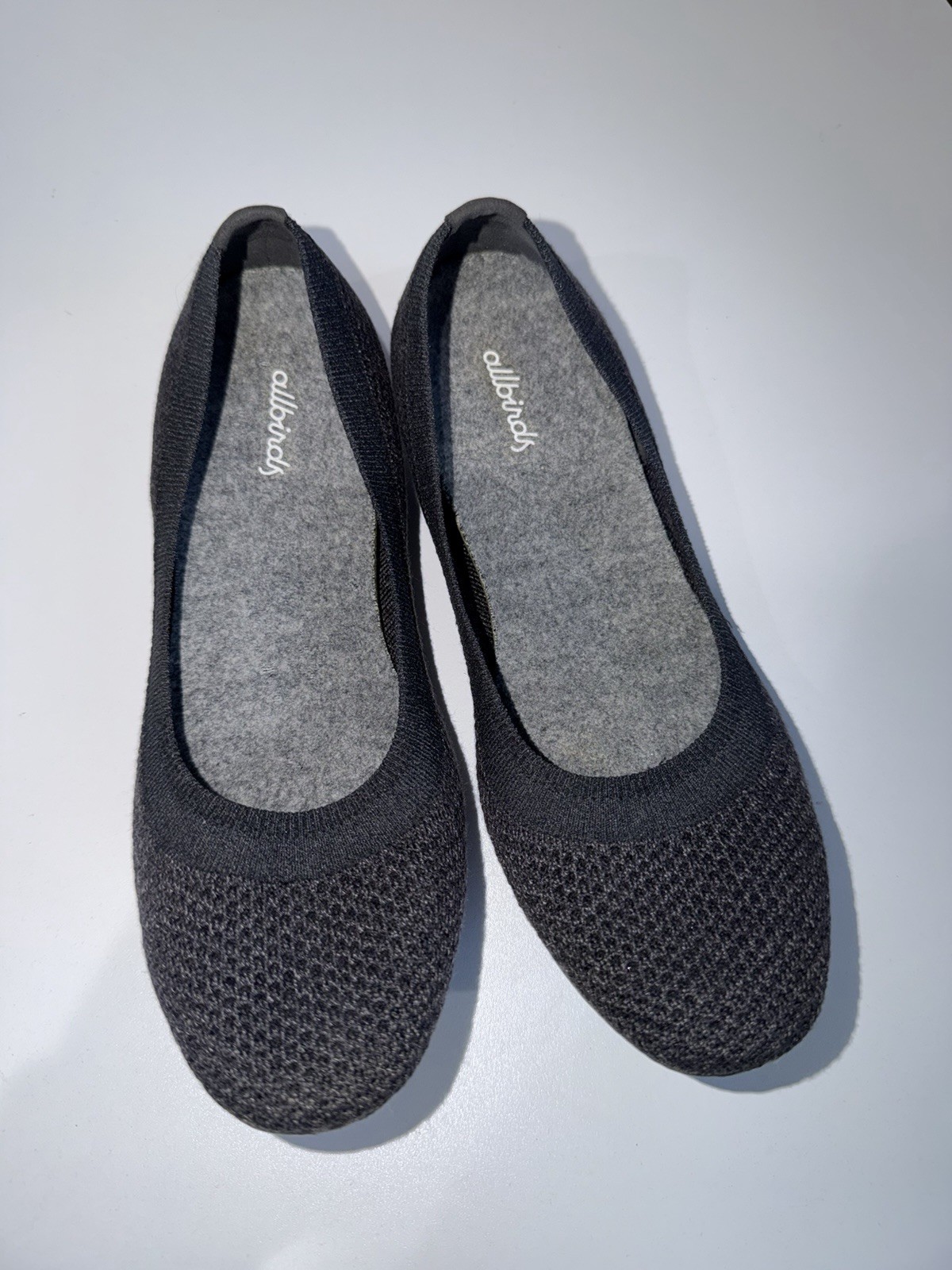 Allbirds Women’s Dark Gray Knit Slip-On Ballet Flats Lyocell Upper US 8 K