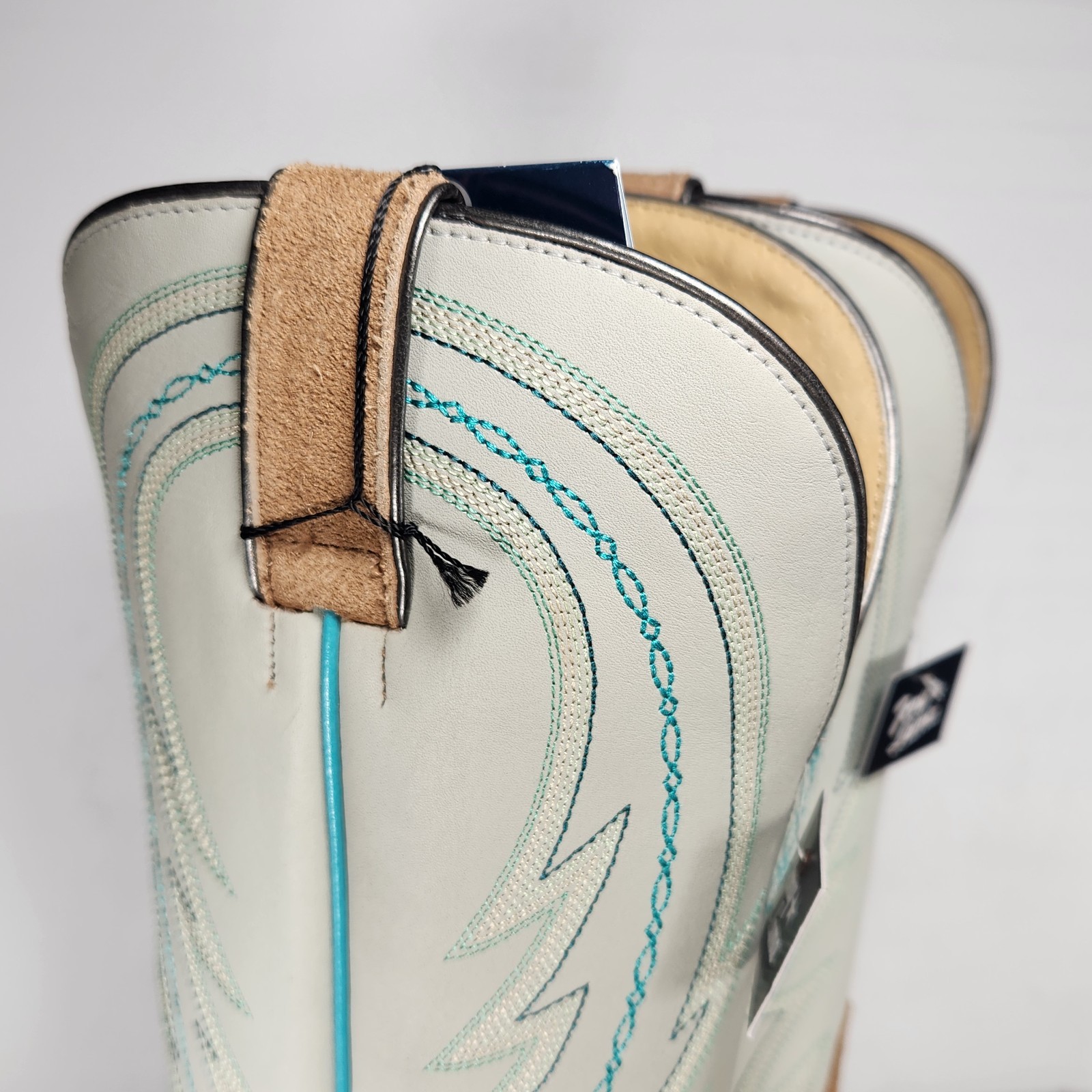 7.5 WOM – Tony Lama Siena 13″ Western – Taupe SUEDE LEATHER – RN3621