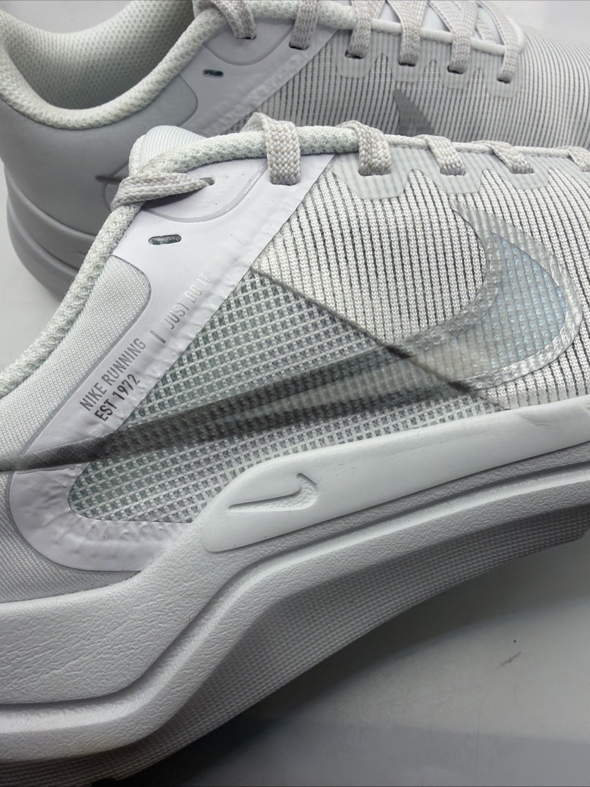 Nike Womens Size 6 Downshifter 12 DD9294-100 White Running Shoes Sneakers