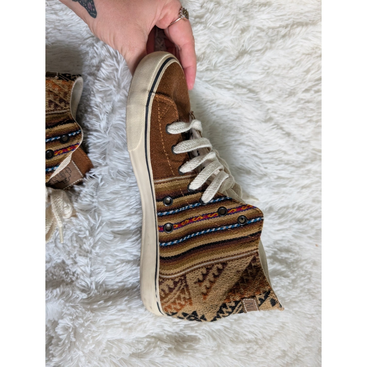 Mipacha Clasico Alto Llama Brown Aztec Inca Unisex Women 8.5 Men 7