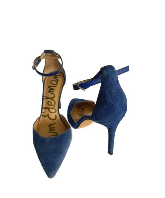 Sam Edelman Harlow Blue Suede D’Orsay Pumps Size 10