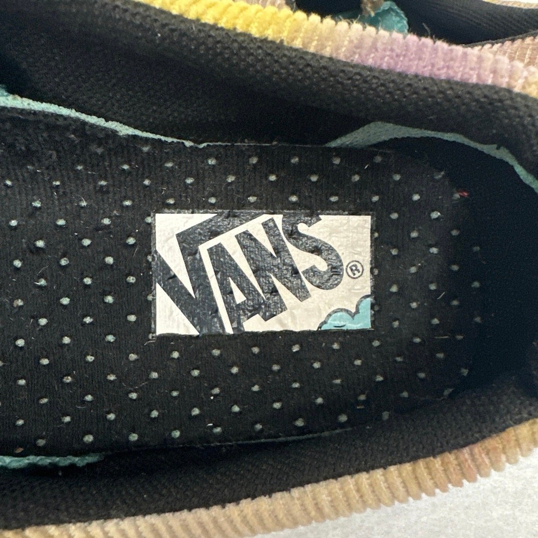 Vans Tie Dye Sneakers Corduroy Purple & Yellow Mens 4 Womens 6