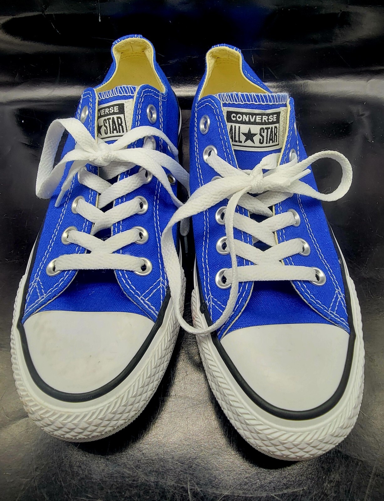 Size 7 Women, 5 Men – Unisex Converse All Star Low Top Blue Canvas Shoes