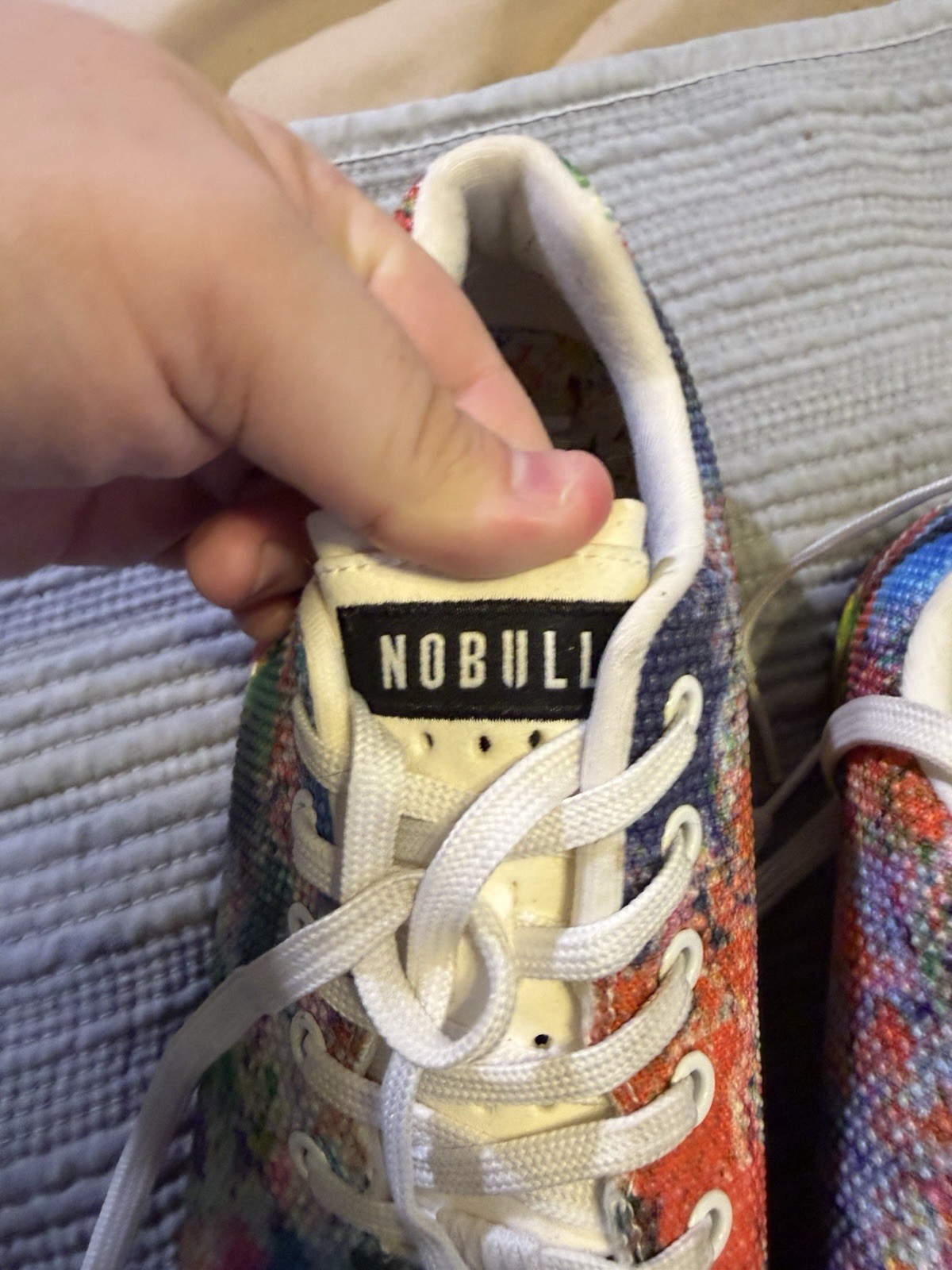NOBULL Men’s Multicolor/Rainbow Lace-Up Low Top CrossFit Shoes