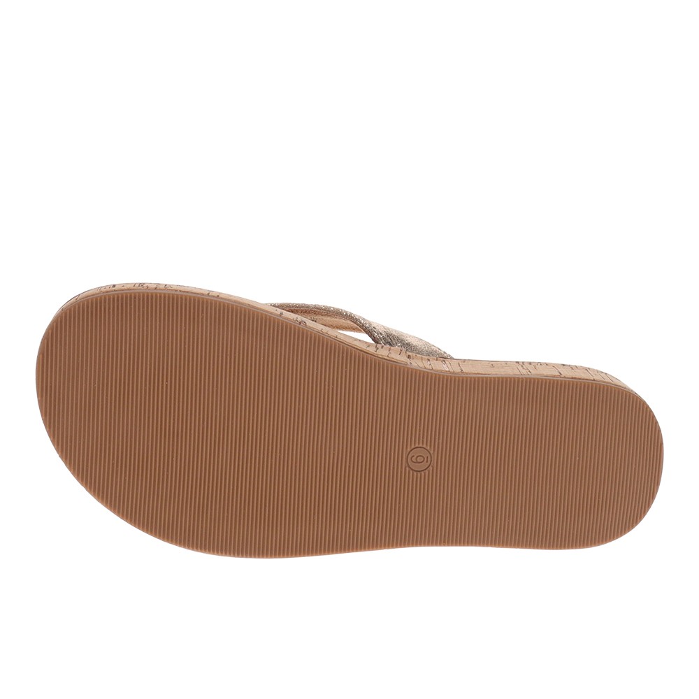 Corkys Off The Deep End Flip Flops Womens Gold Casual Sandals 41-0737-GOLD