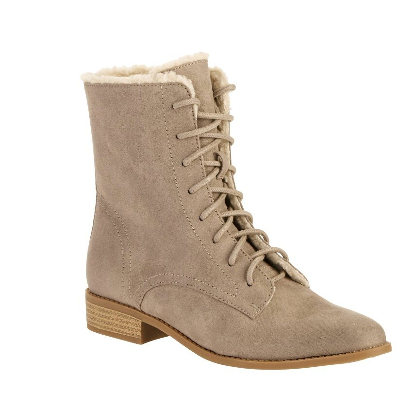 Boot Vegan Shearling-lined Winter Boots Womens Faux Suede & Fur lining warm