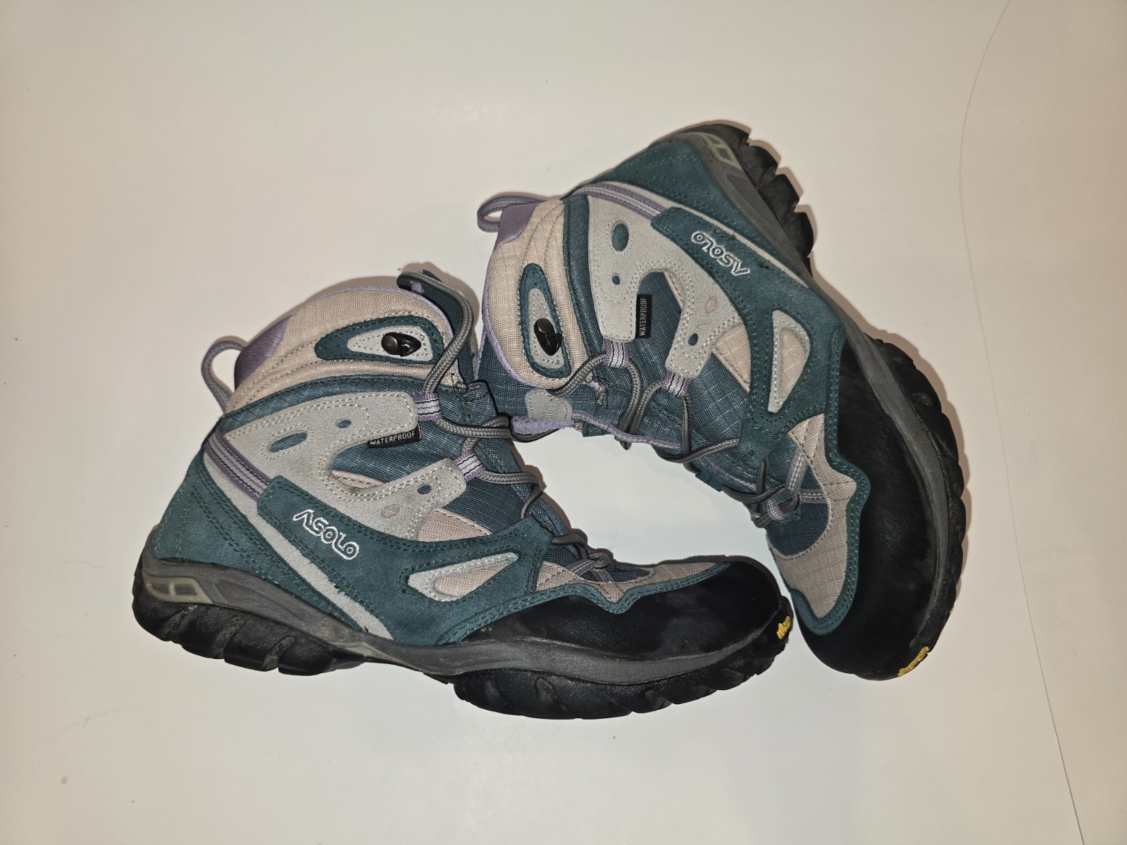 Asolo Women’s Waterproof Ankle Hiking Boots Lace-Up Colorblock Teal US 8.5