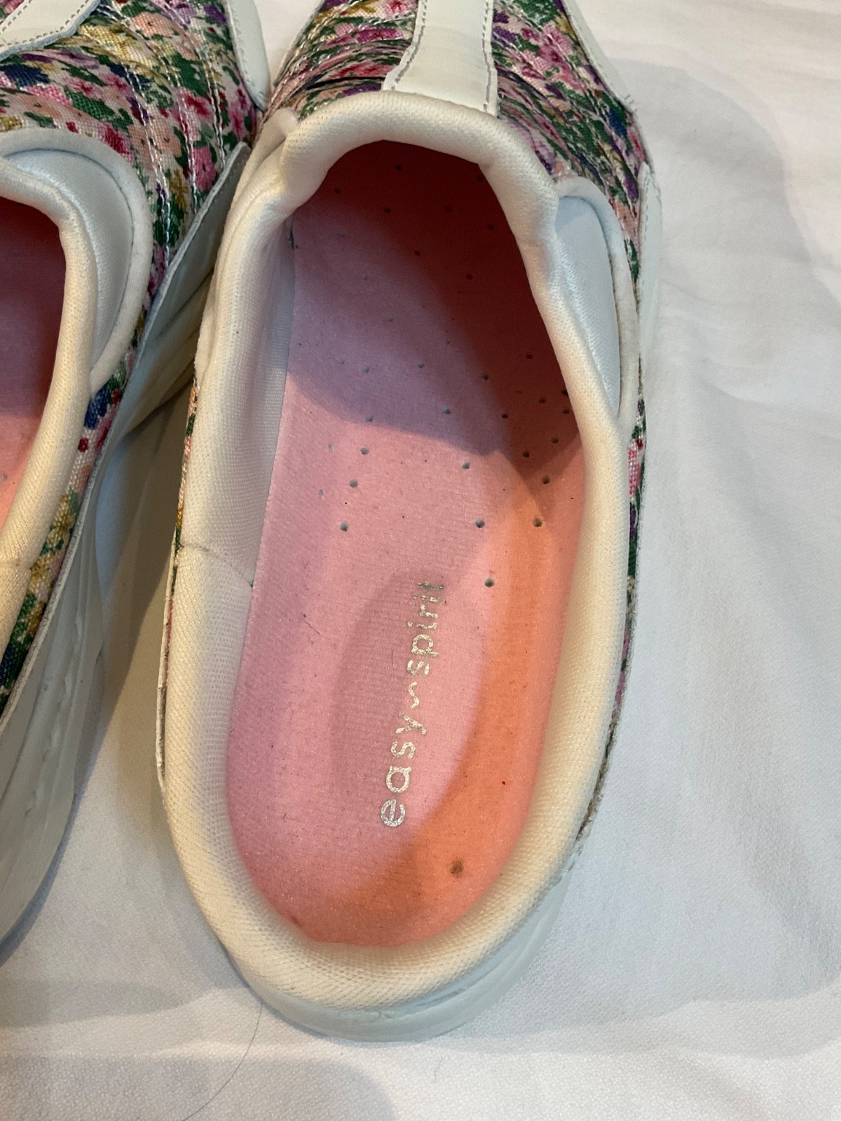 EASY SPIRIT Traveltime Shoes Women’s Size 7 Med Mules Slip On Closed toe Floral