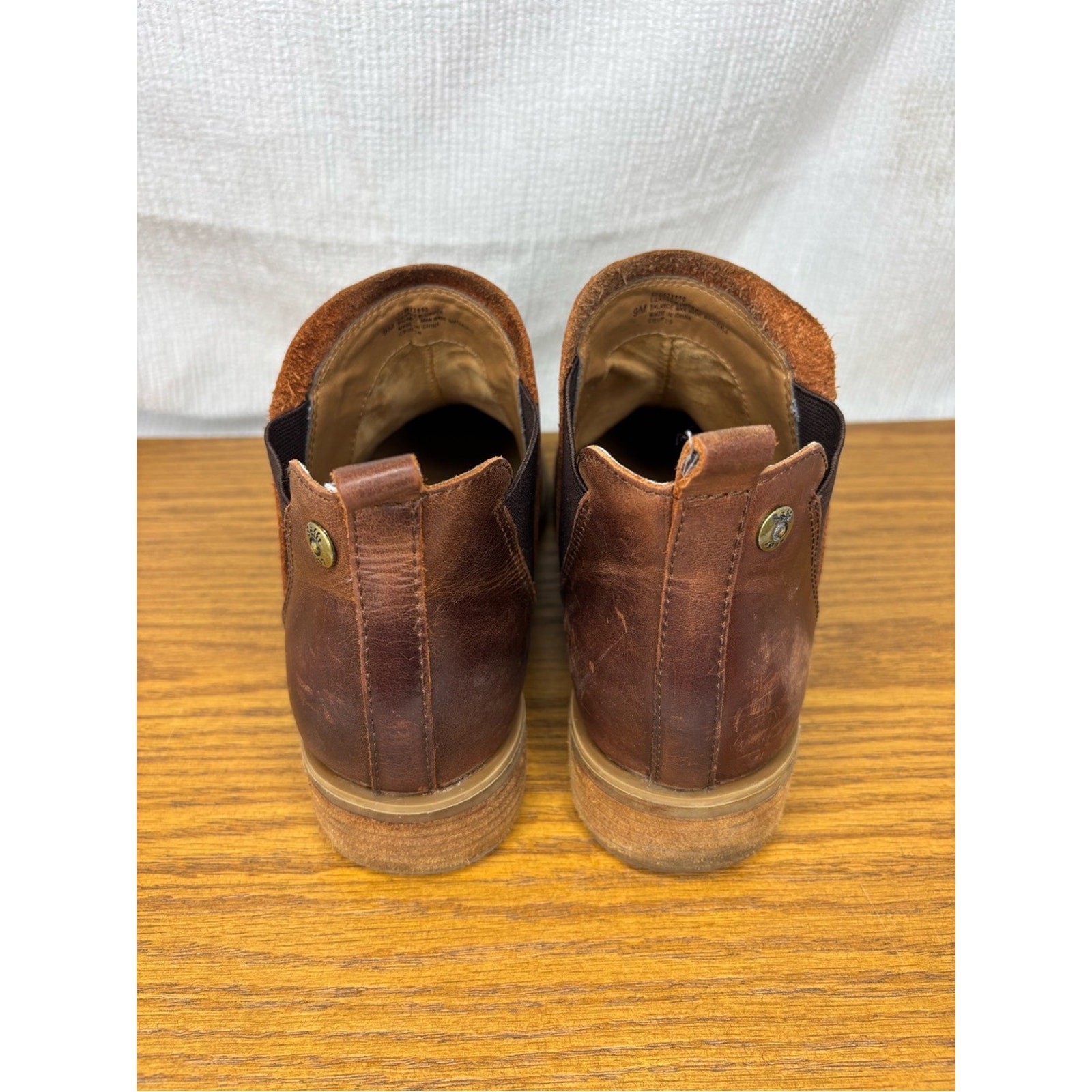 Sofft Bryanne Brown Leather Chelsea Ankle Boots Women’s Size 9M