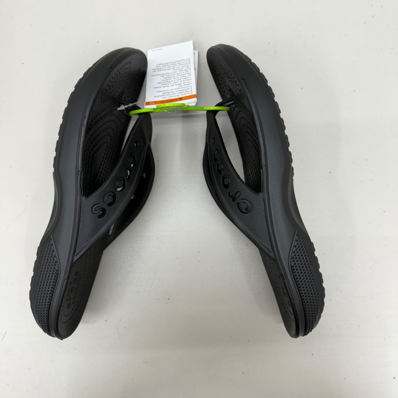 Crocs Baya II Black Flip Flop Thong Sandals Shoes 208192-001 Mens 6 Womens 8 NEW
