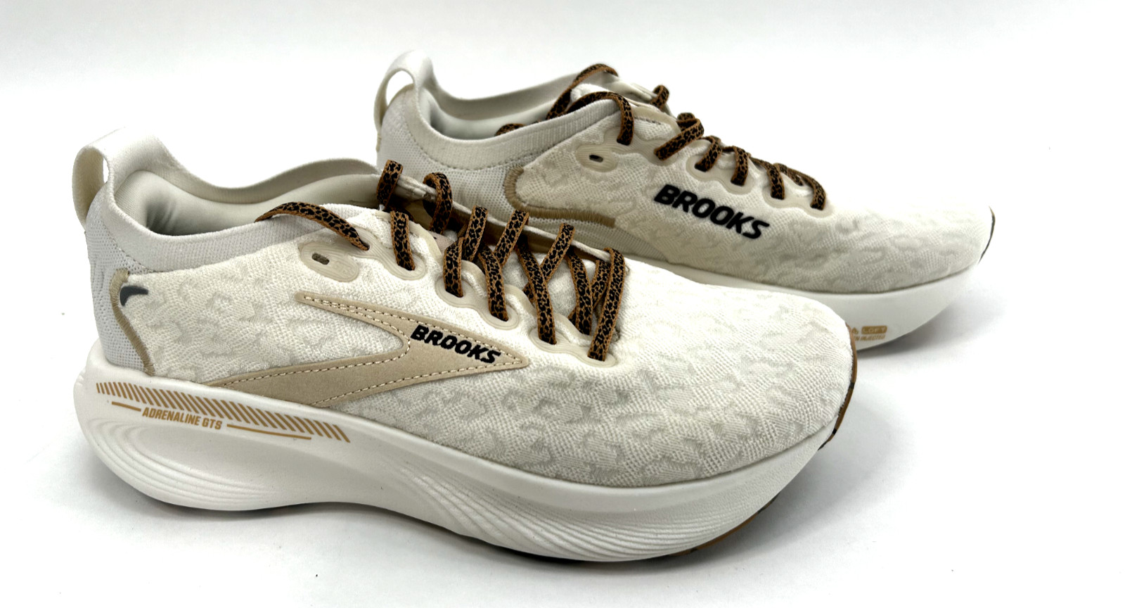 Brooks Adrenaline GTS 25 Women’s Running Walking Shoes Coconut Crème Leopard