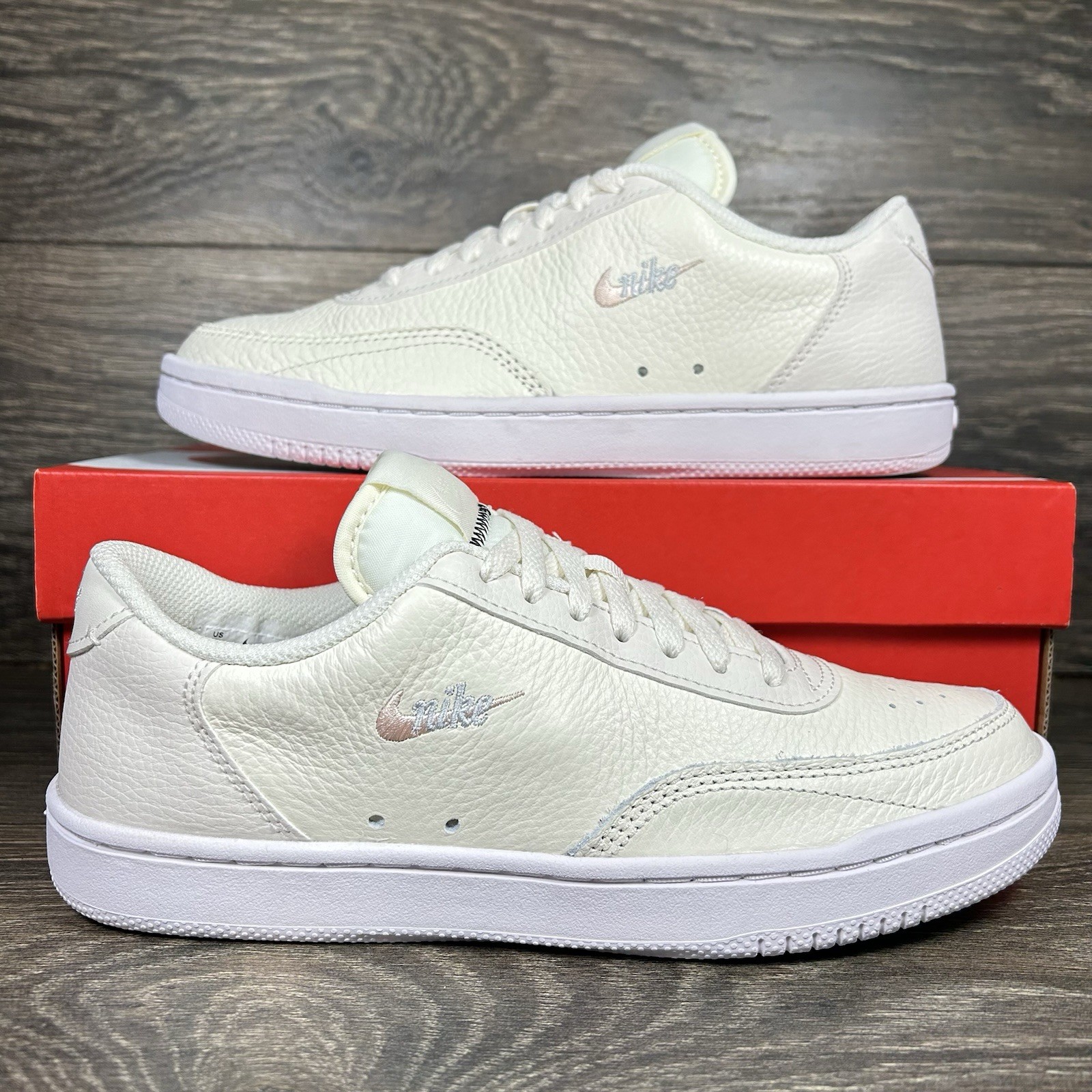 Nike Women’s Court Vintage Premium Ivory Leather Casual Shoes Sneakers Trainers