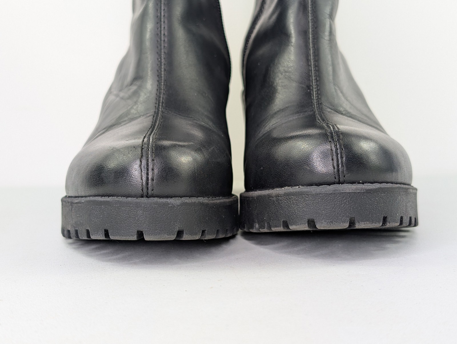 Vagabond Grace Boot Size 39 US 8 Black Leather Chunky Bootie Block Heel Side Zip