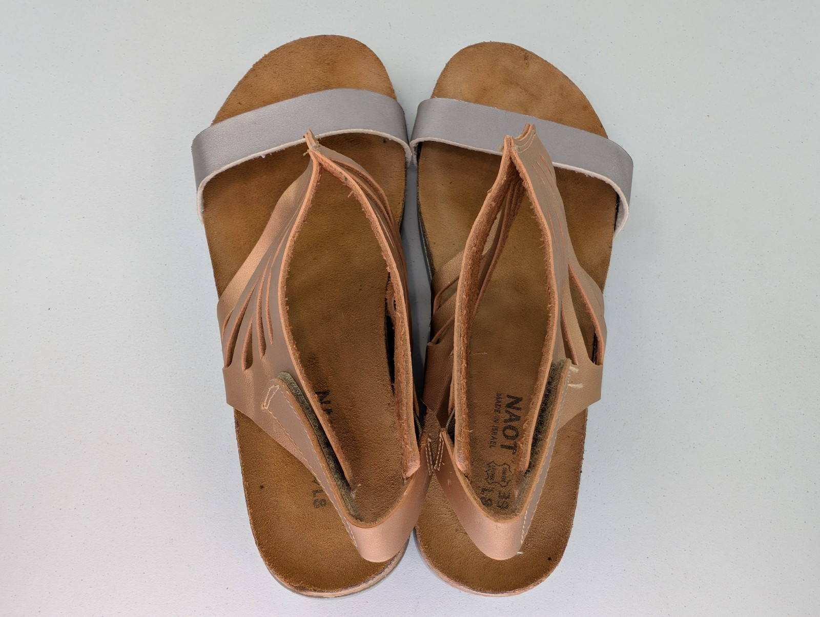 Naot Sandals Womens 39 US 8 Ankle Back Strap Hook Loop Open Toe Comfort Shoe